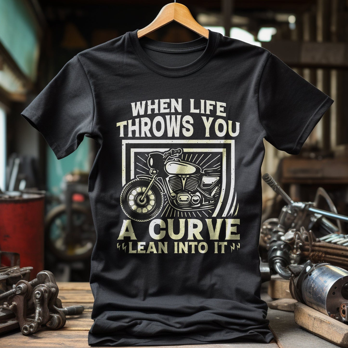 Lean Into It Shield T-shirt -