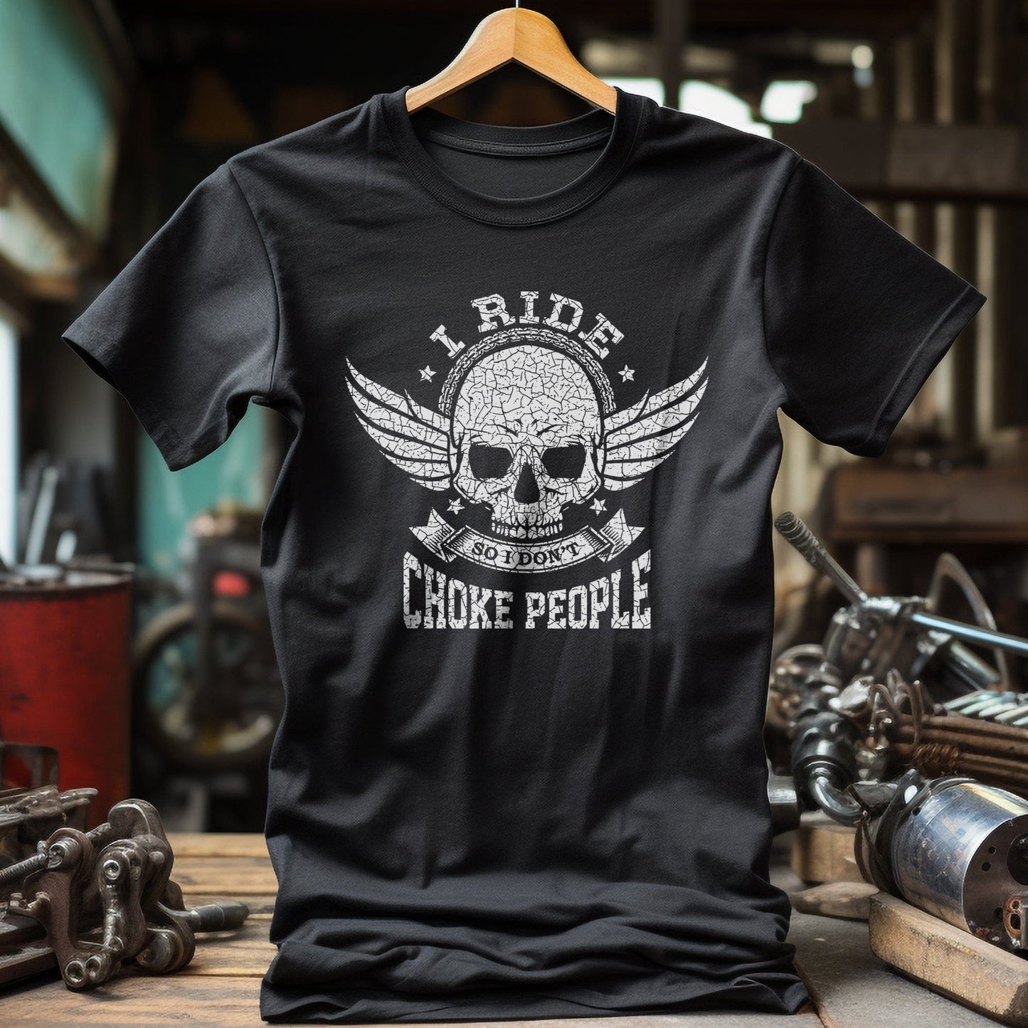 I Ride So I Don't Choke People 2 T-Shirt
