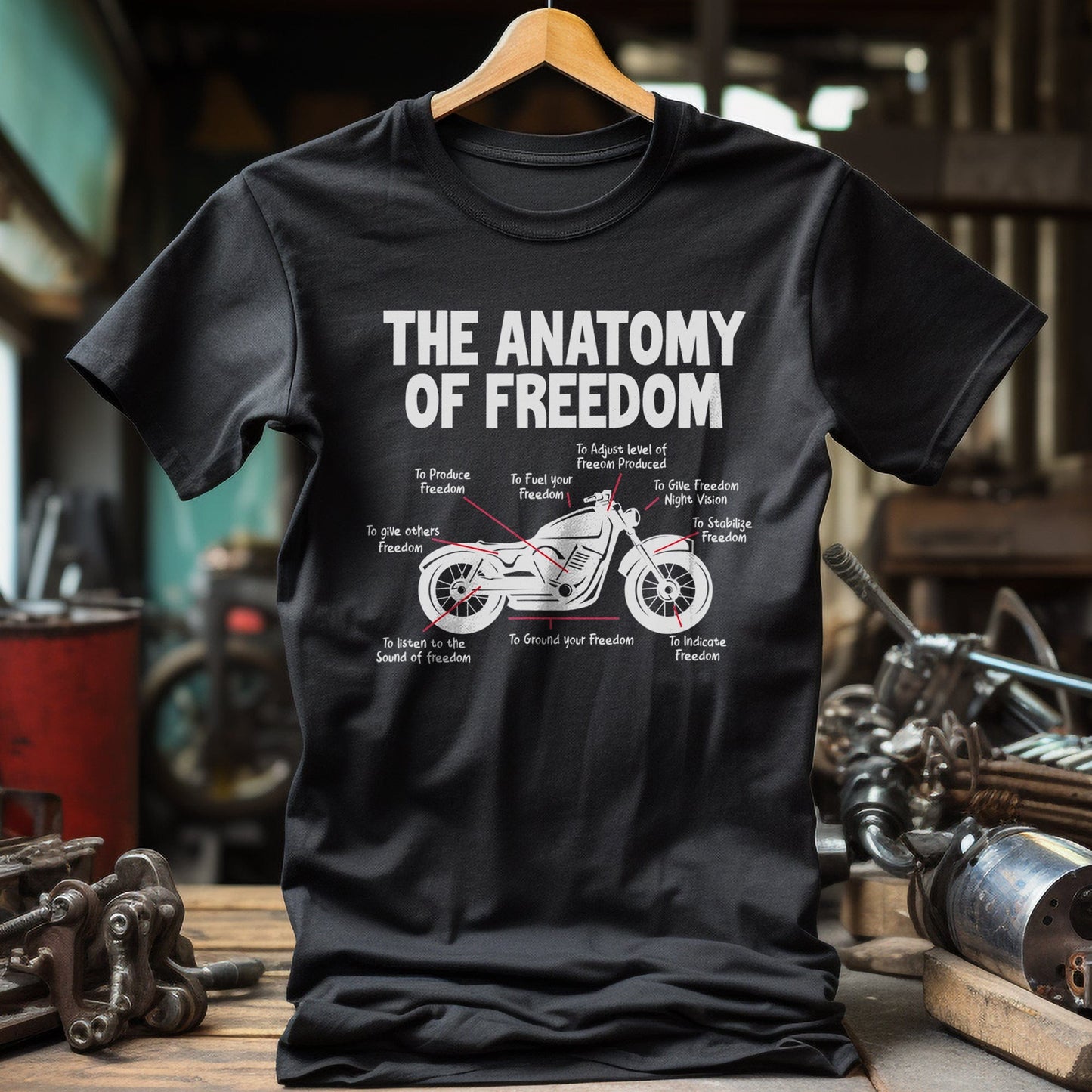 Anatomy of Freedom Motorcycle T-Shirt