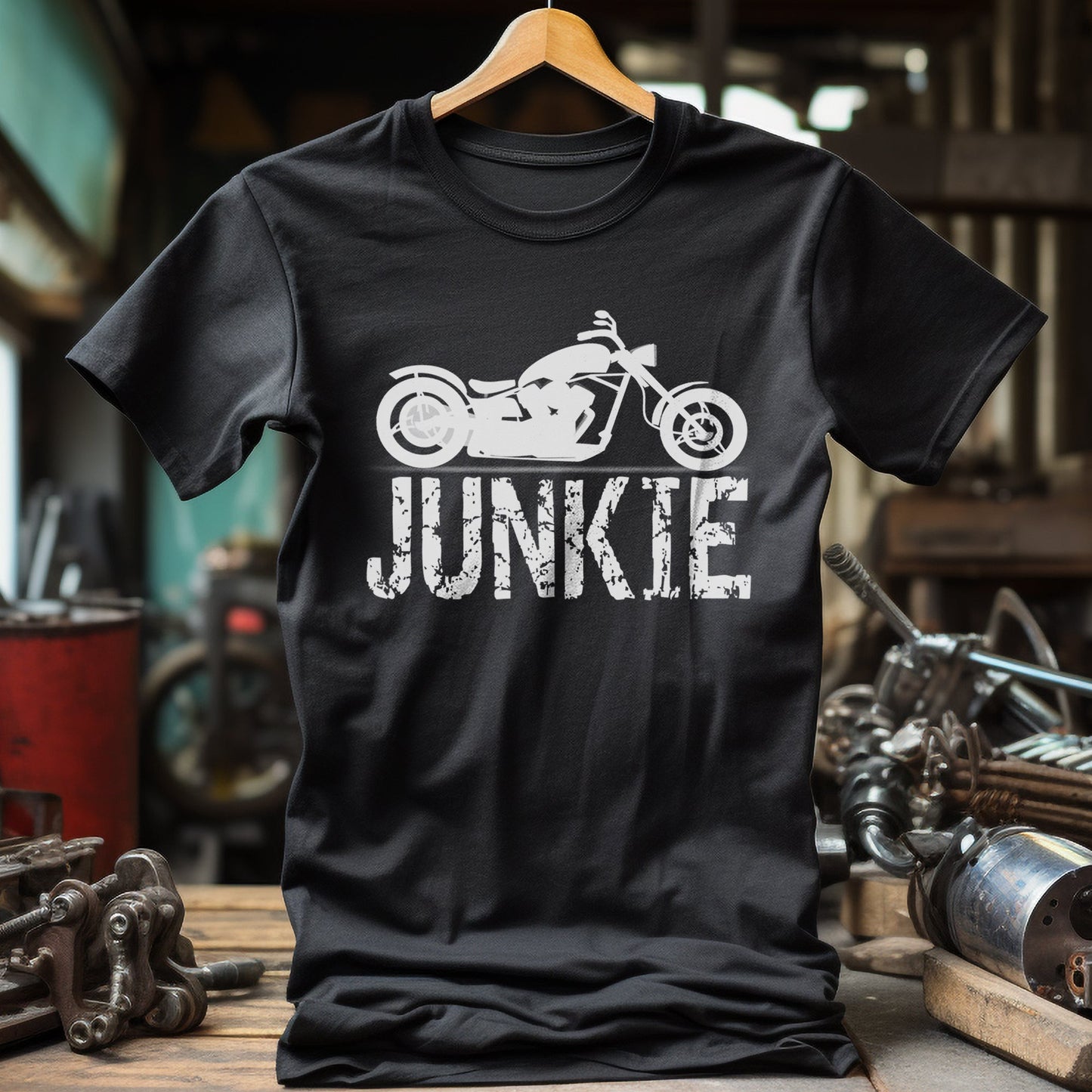 Motorcycle Biker Junkie T-Shirt -