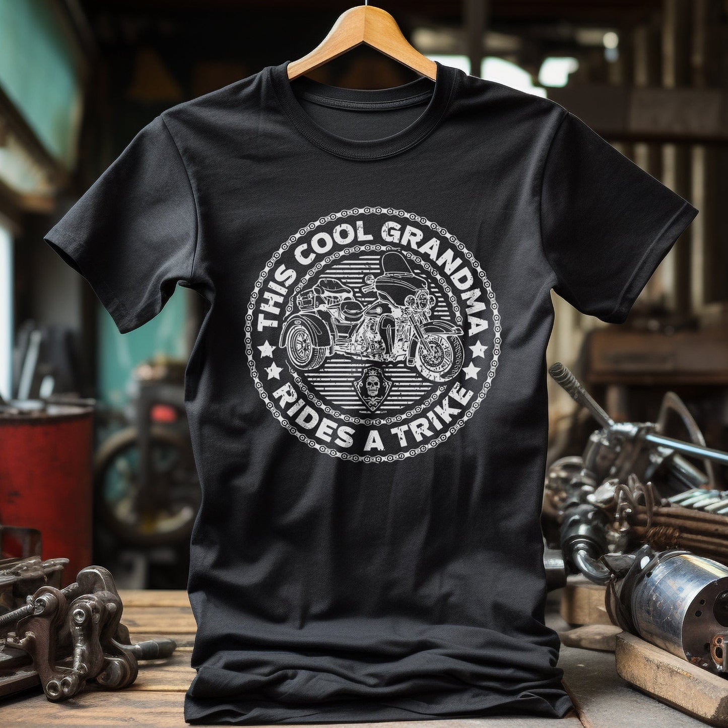 Cool Grandma Trike T-Shirt - Biker