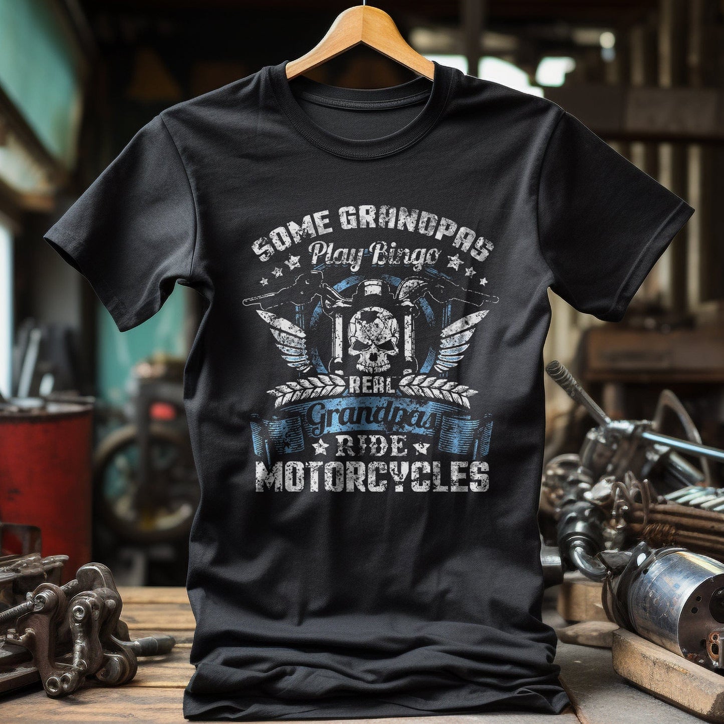 Grandpa's Bingo Biker T-Shirt -