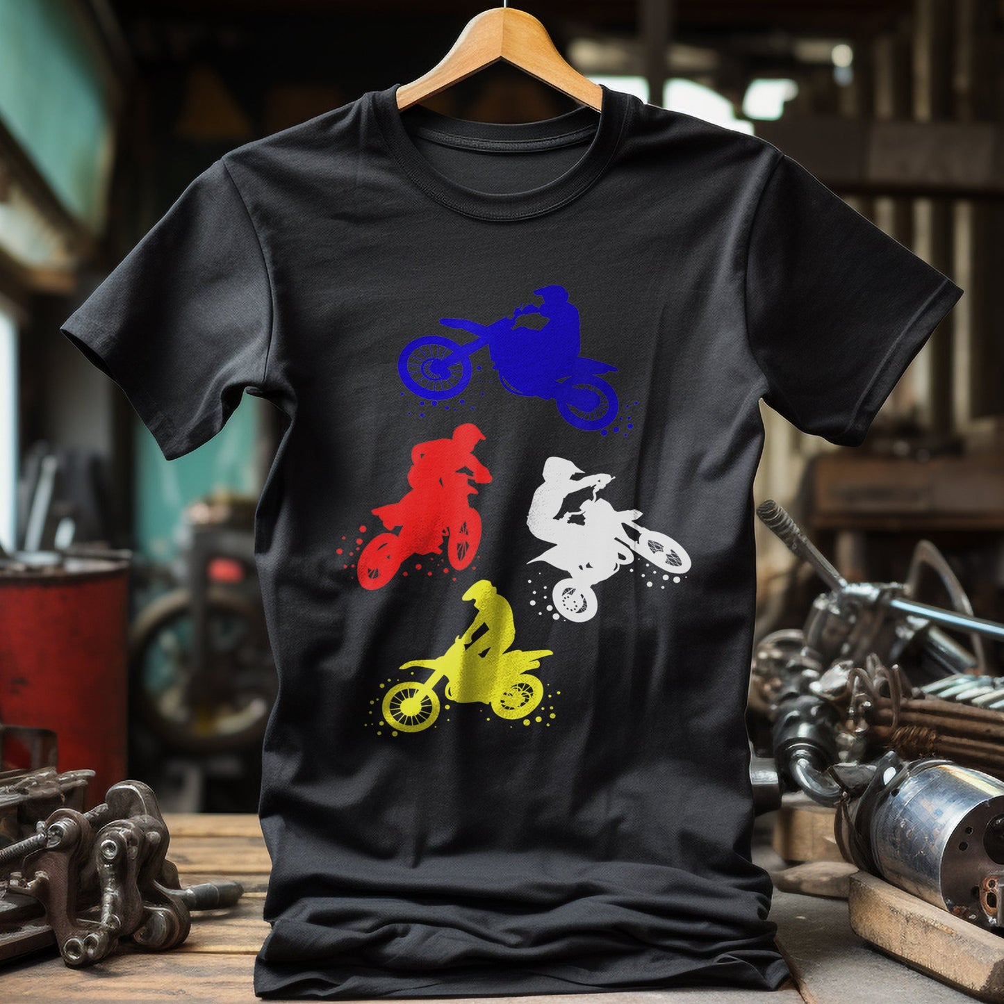 Retro Dirt Bike Boys T-Shirt - Tiny