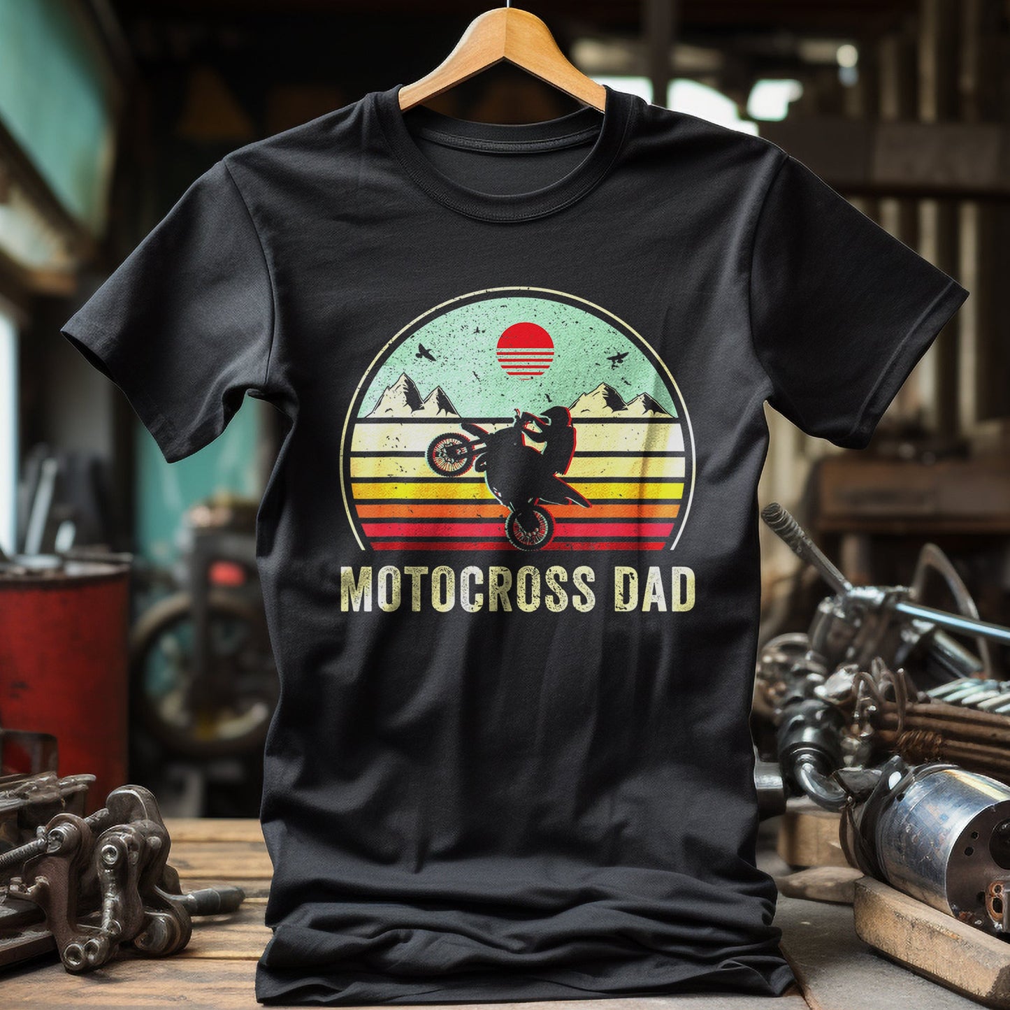 Motocross Vintage Sunset T-Shirt -