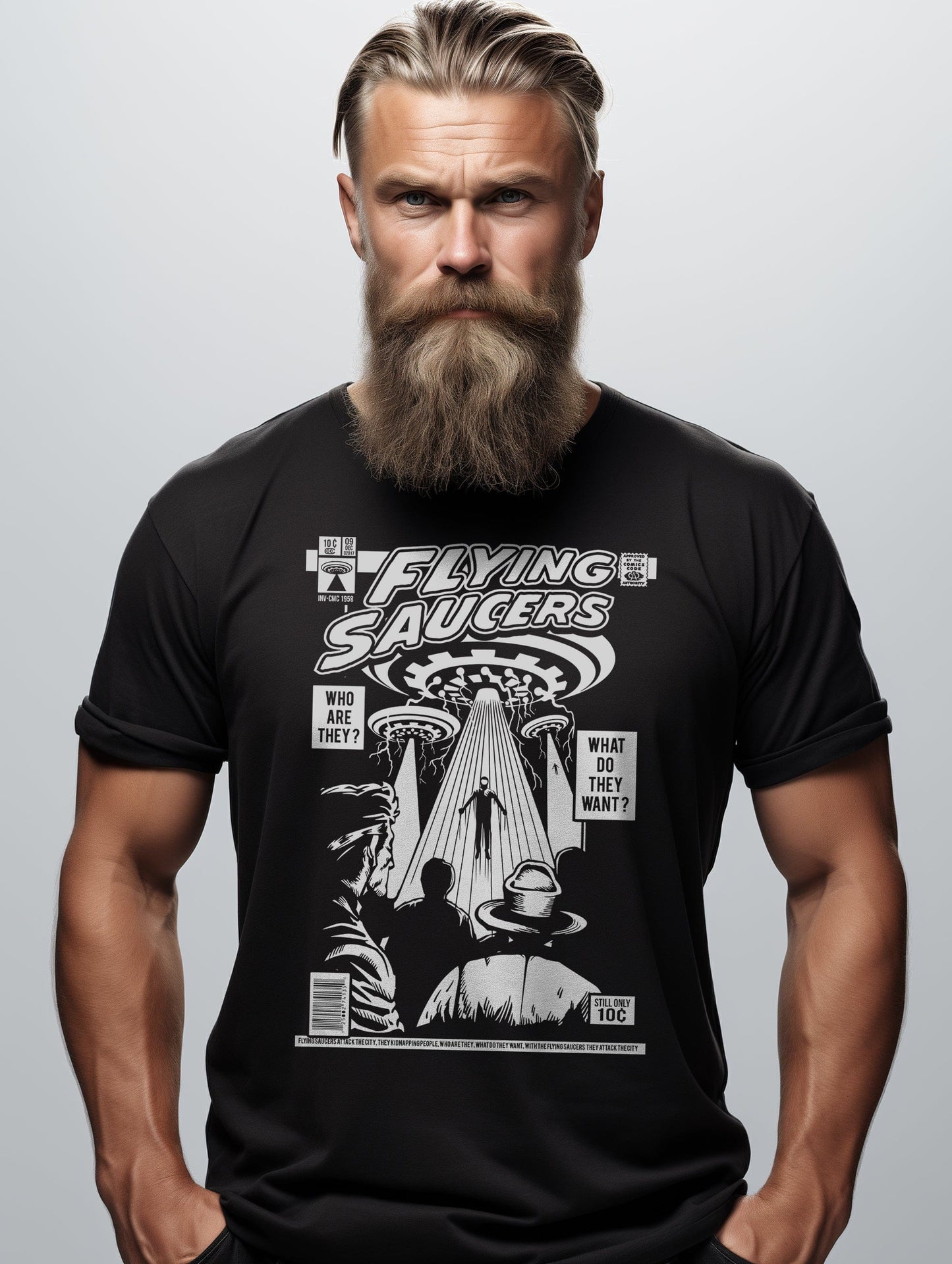 UFO Comic Cover T-Shirt