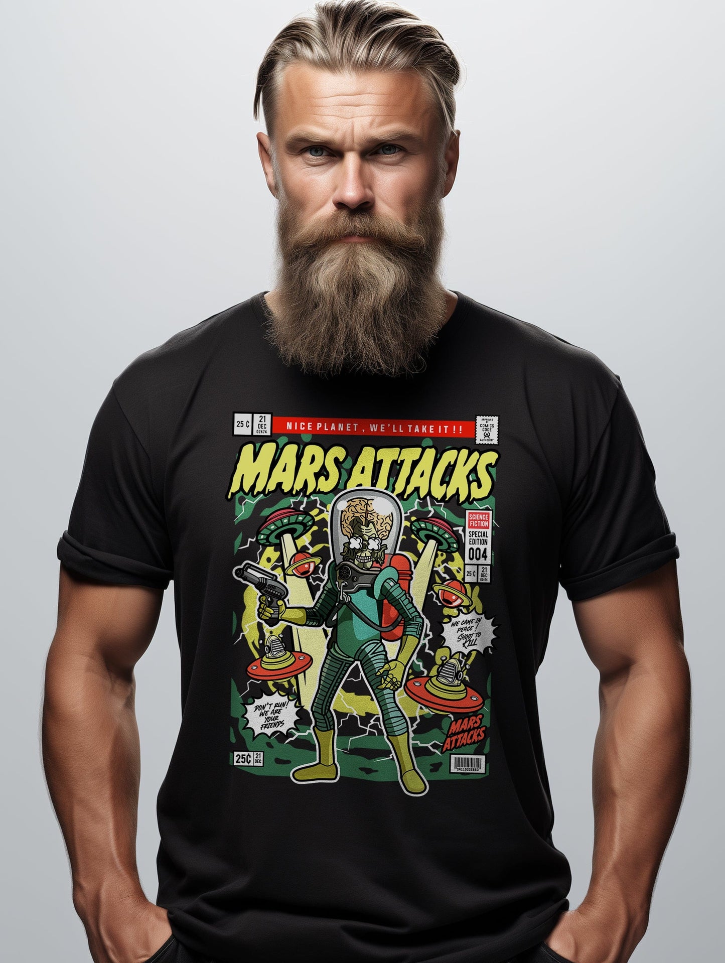 Mars Attack Comic T-shirt