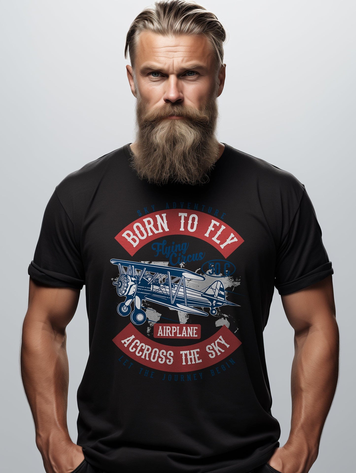 Born To Fly Biplane T-shirt