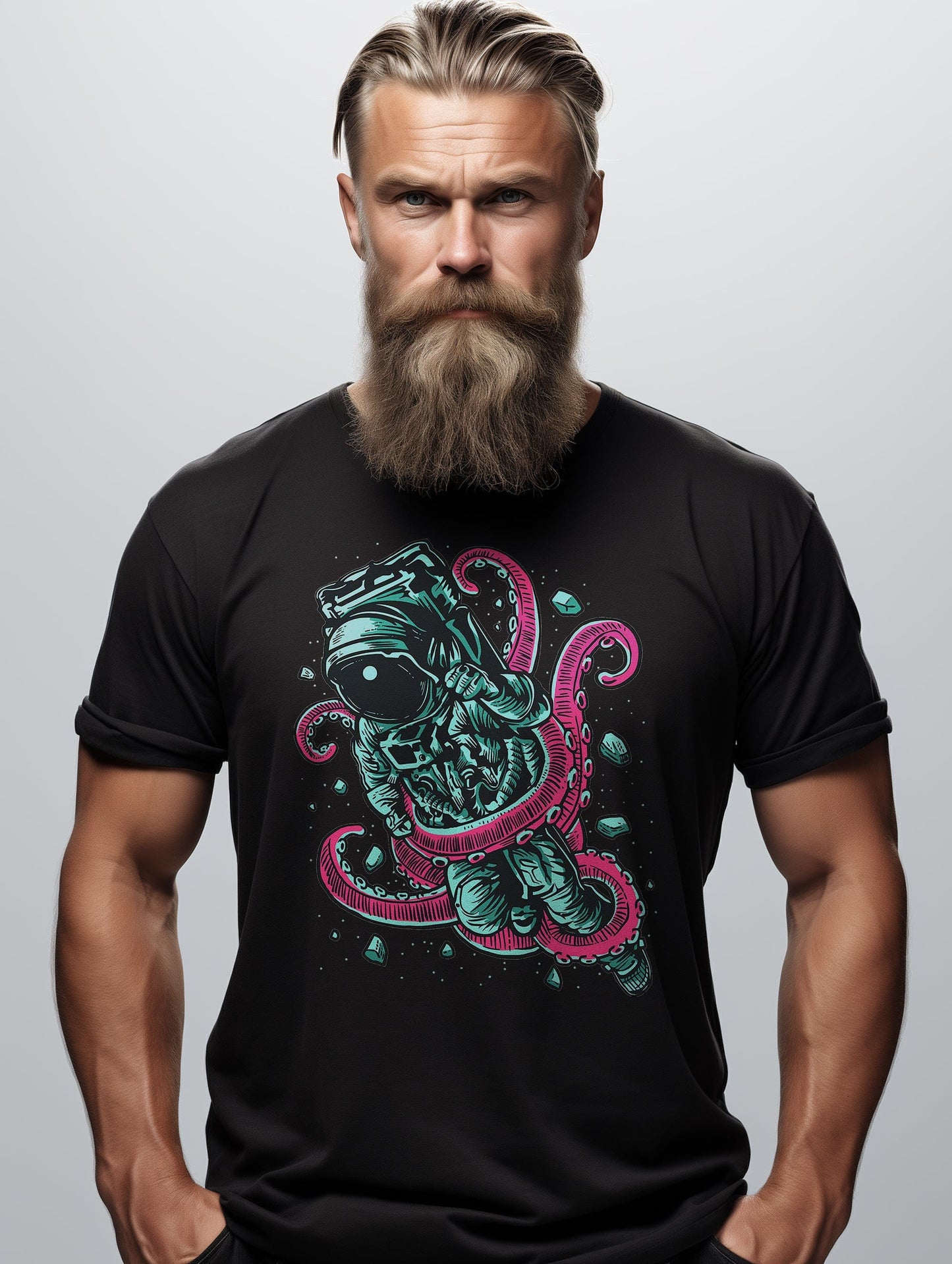 Astronaut Octopus Space T-shirt