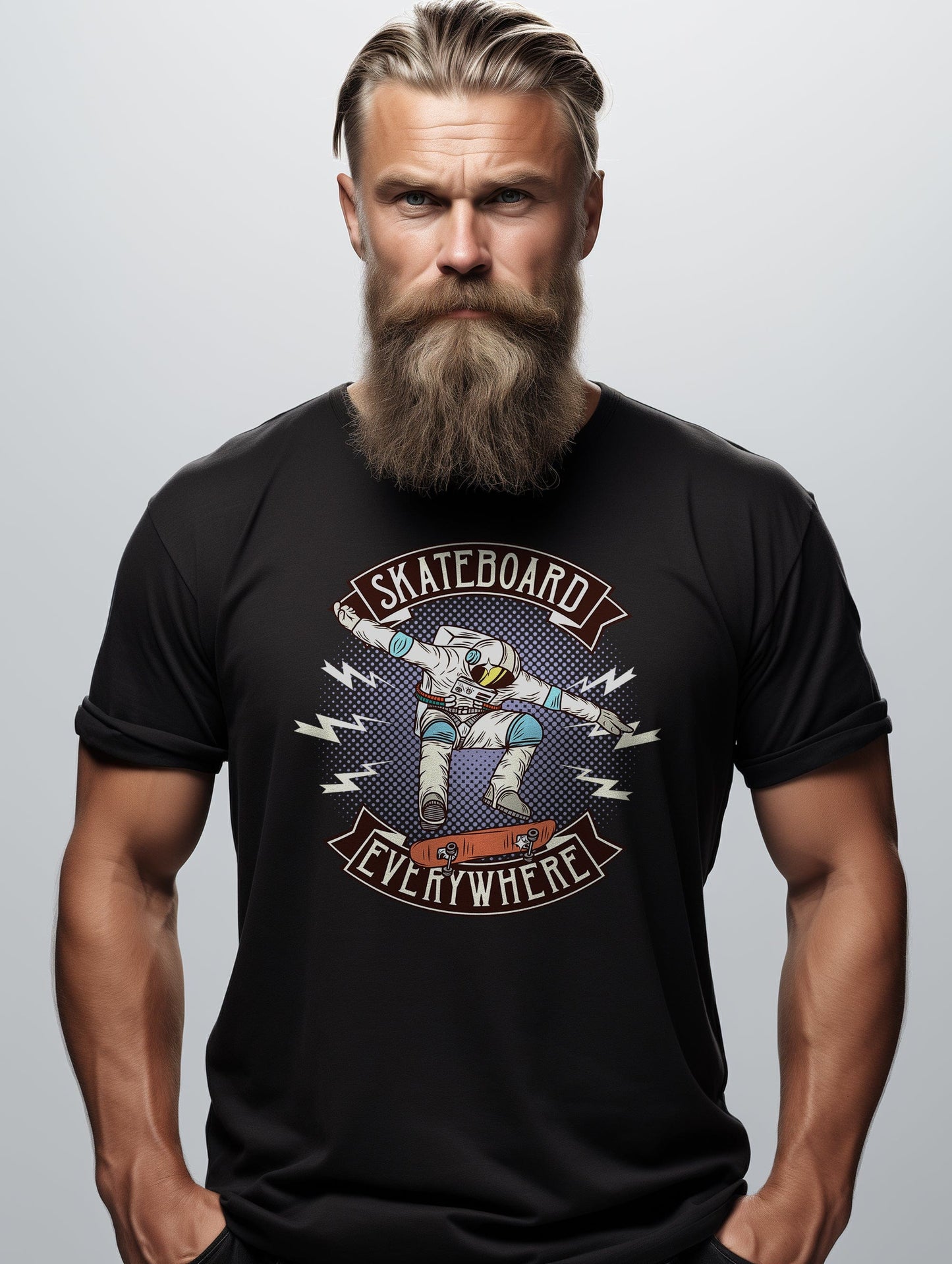 Skate and Space: Astronaut on a T-shirt