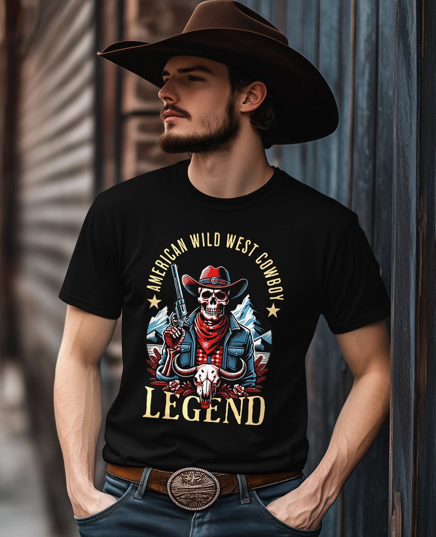 American Wild West Cowboy Legend T-shirt