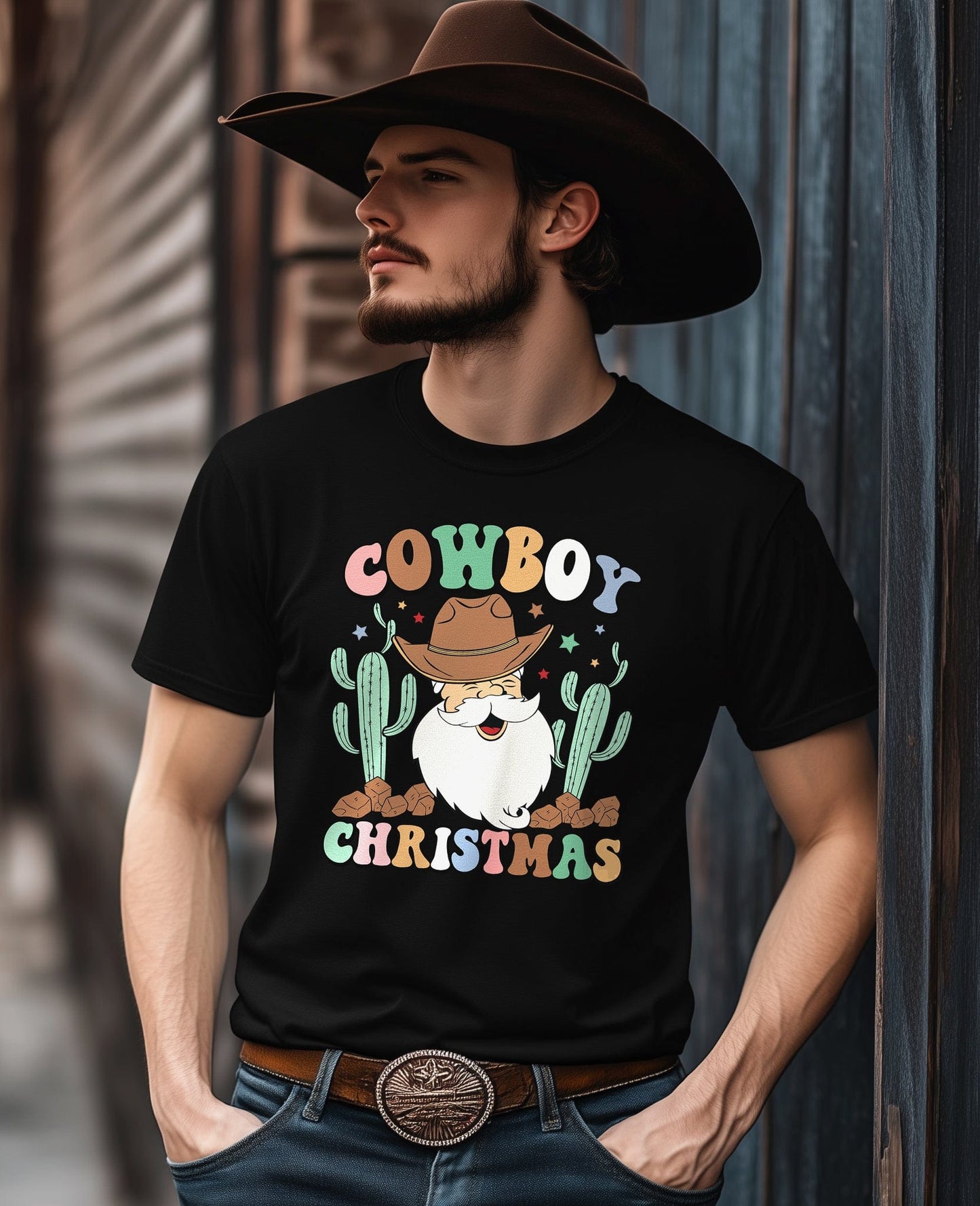 Cowboy Christmas T-shirt