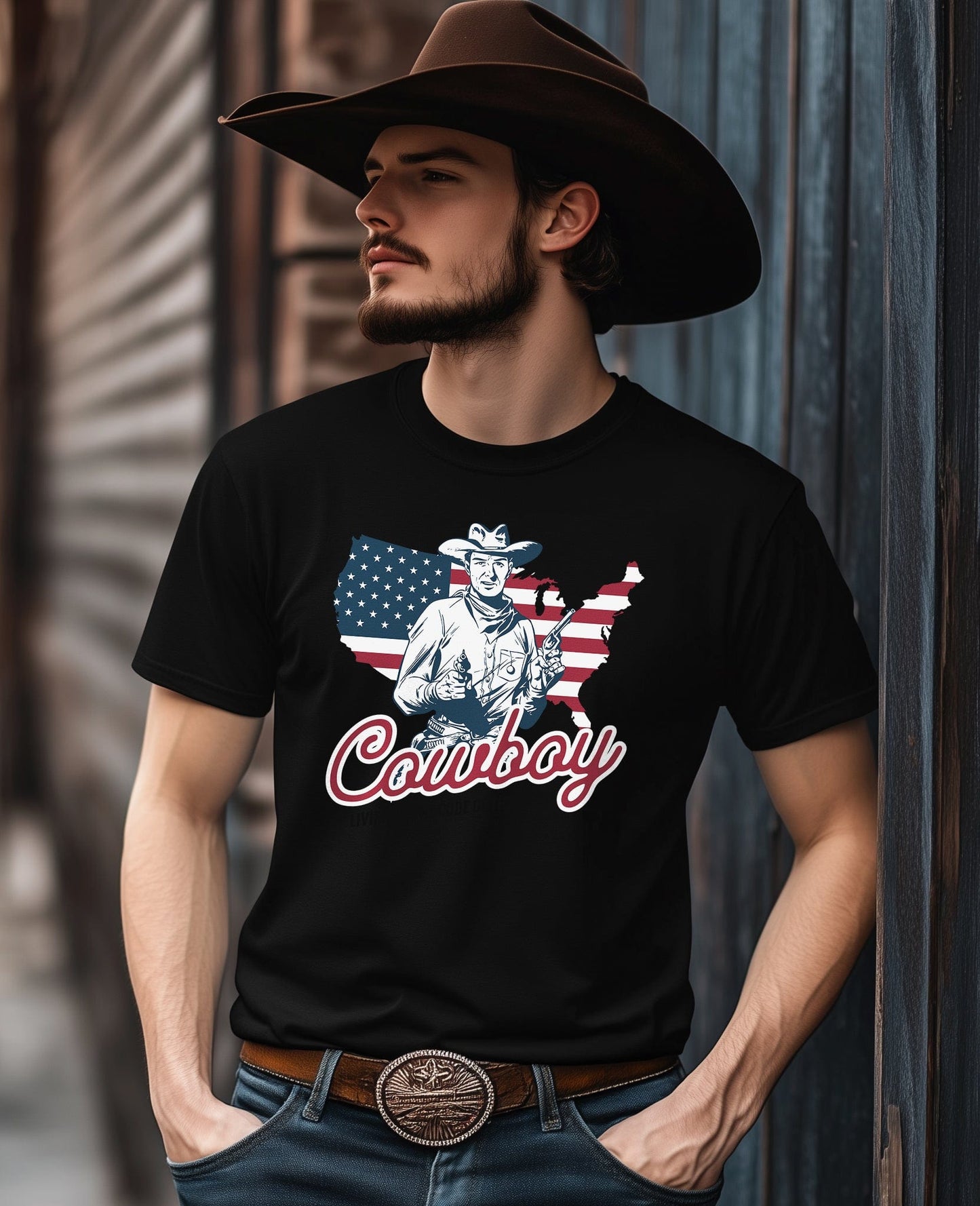 Living by the Code Cowboy T-shirt