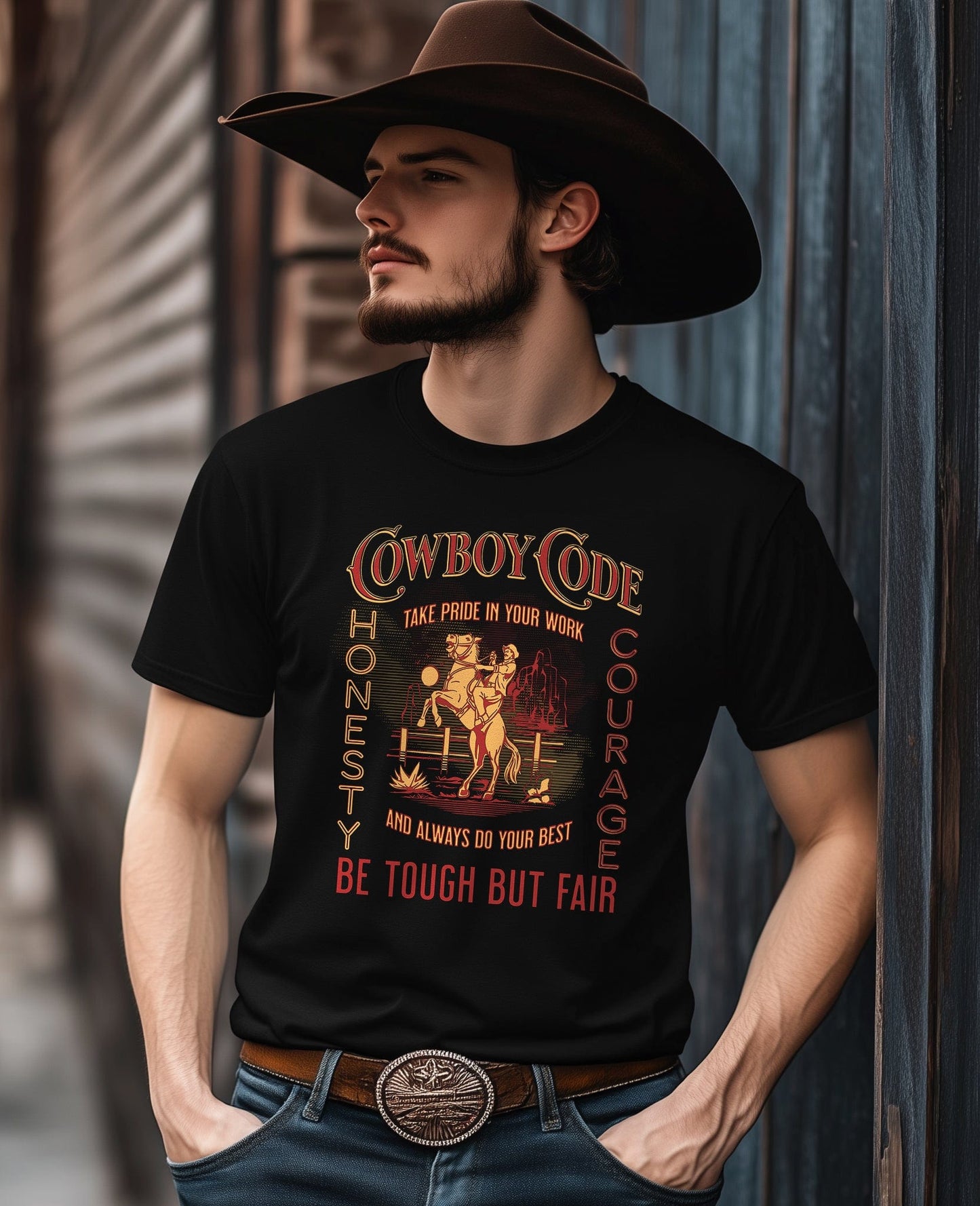 The Cowboy Code T-Shirt - Saddle Up