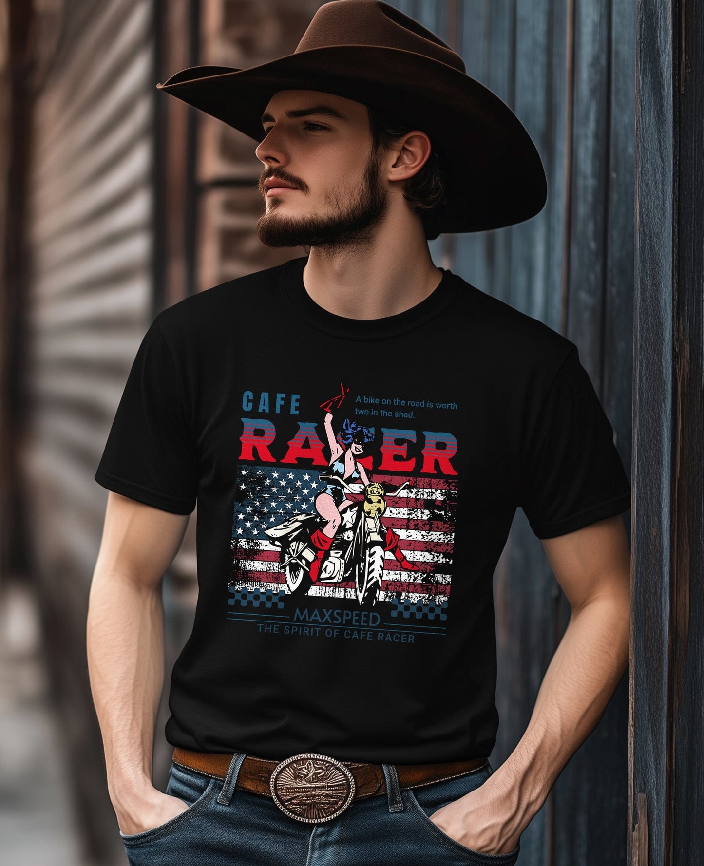 Cafe Racer Cowboy T-Shirt