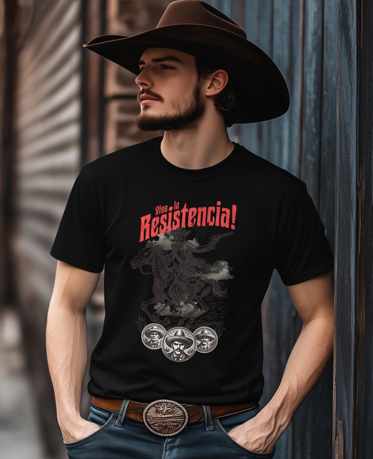 Viva La Resistencia! Cowboy on Horse T-shirt