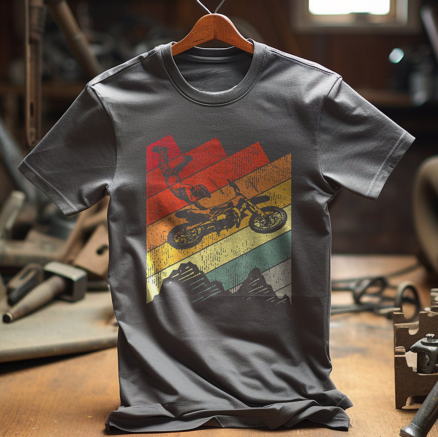 Motocross Biker Vintage Gift T-shirt