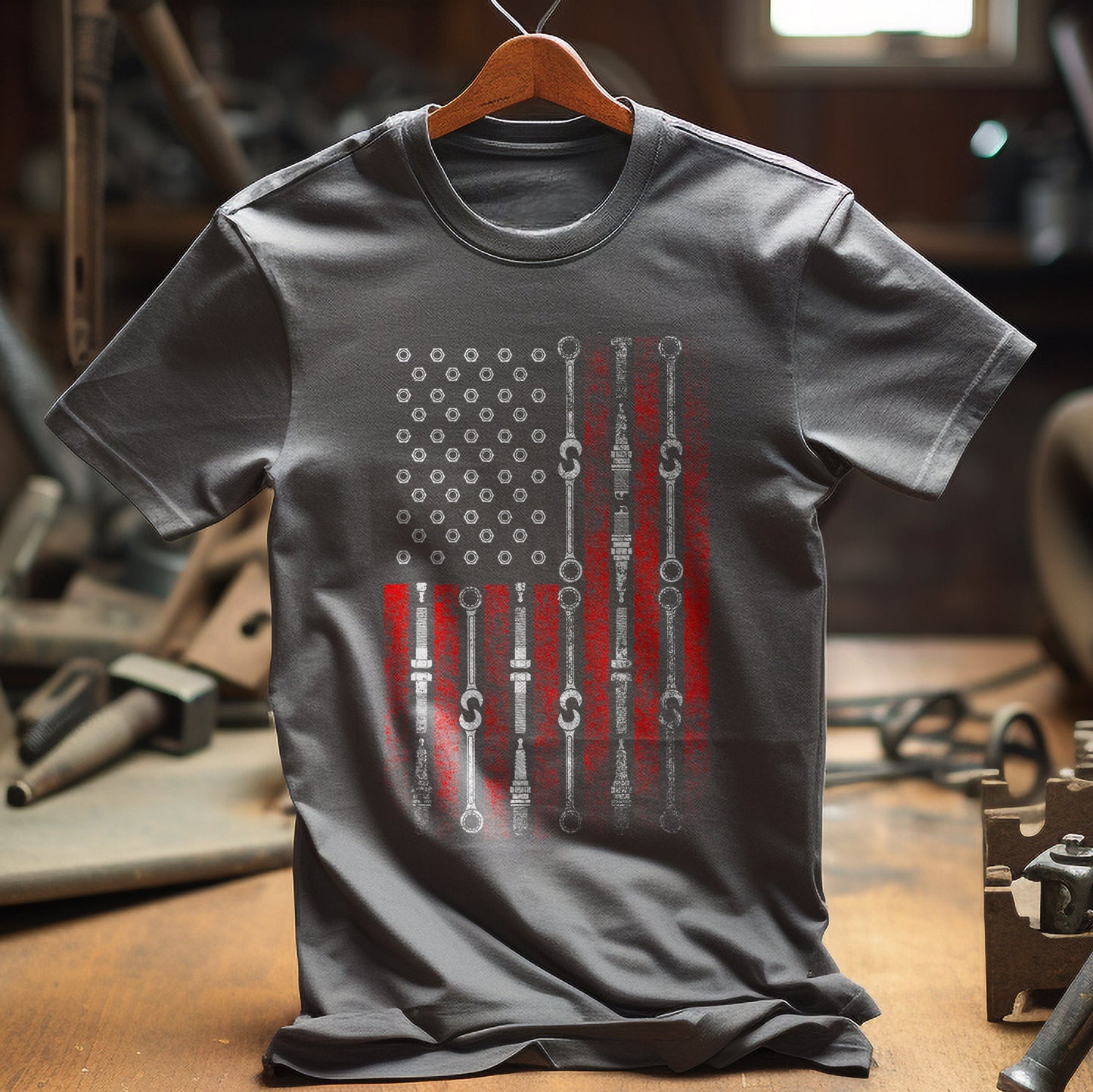Mechanics Unite! US Flag T-Shirt