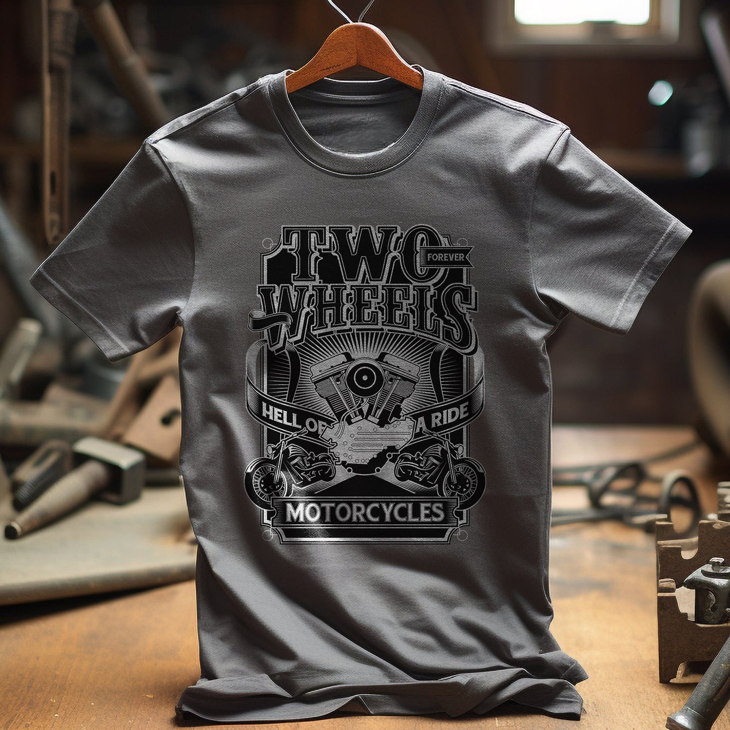 Two Wheels T-shirt - Rev Up the