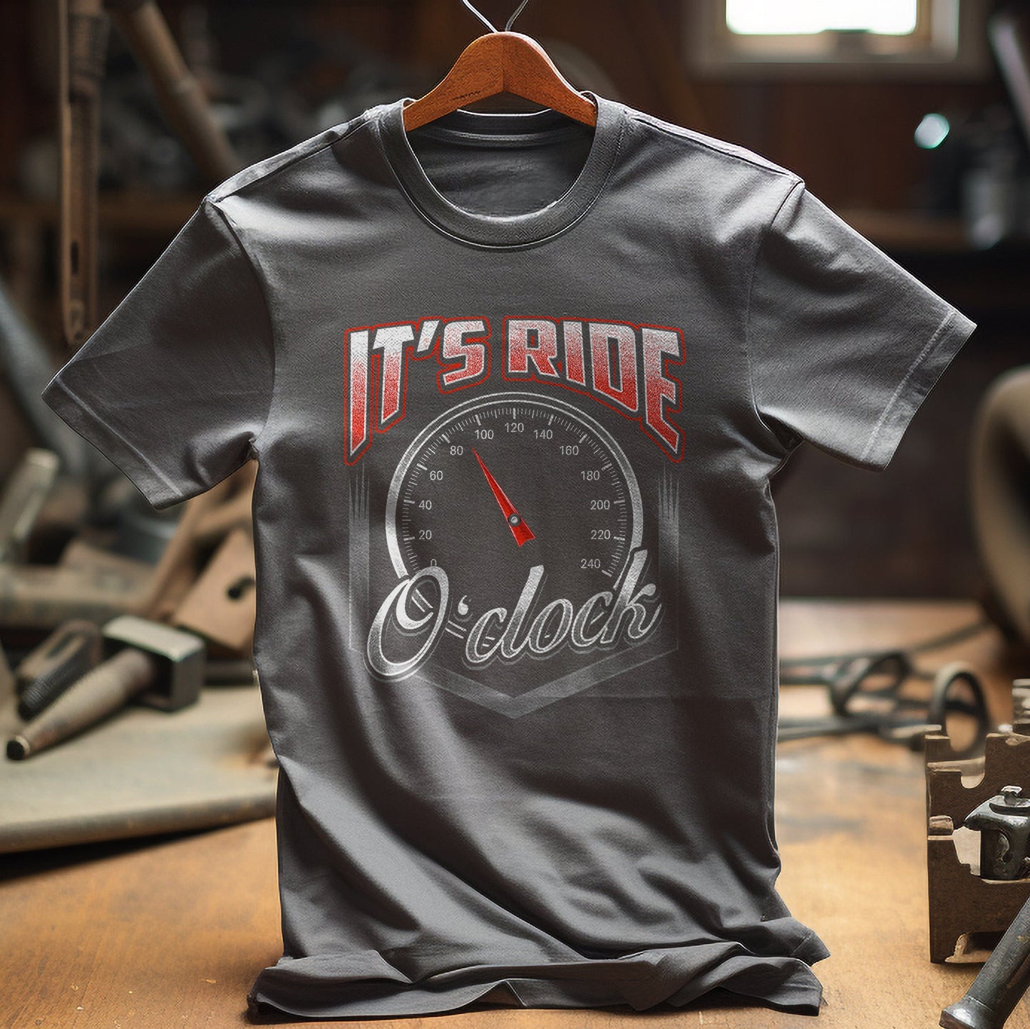 Ride O'Clock Biker Tee - Time to Rev