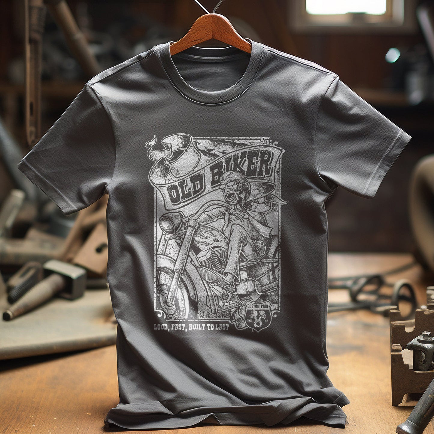 Old Biker Copy t-shirt - Vintage