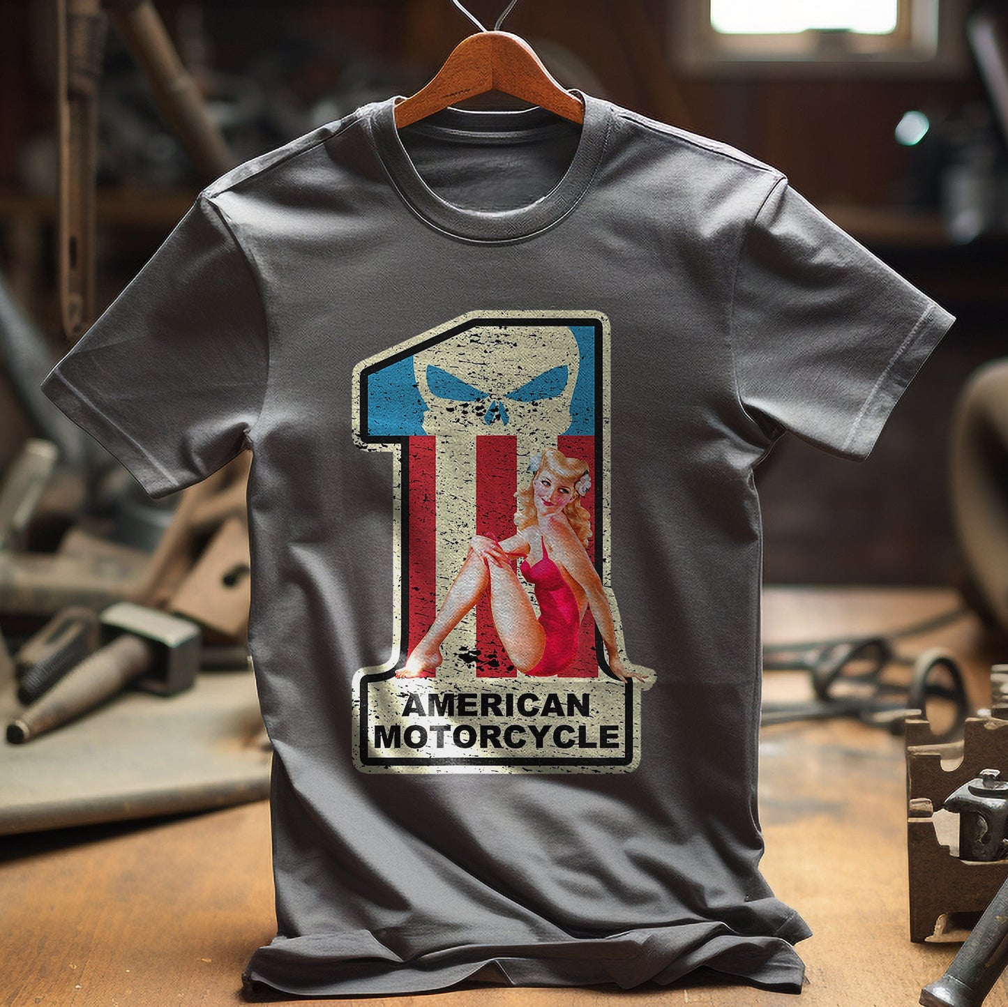 Pinup Motorcycle Tee - Rev Up the
