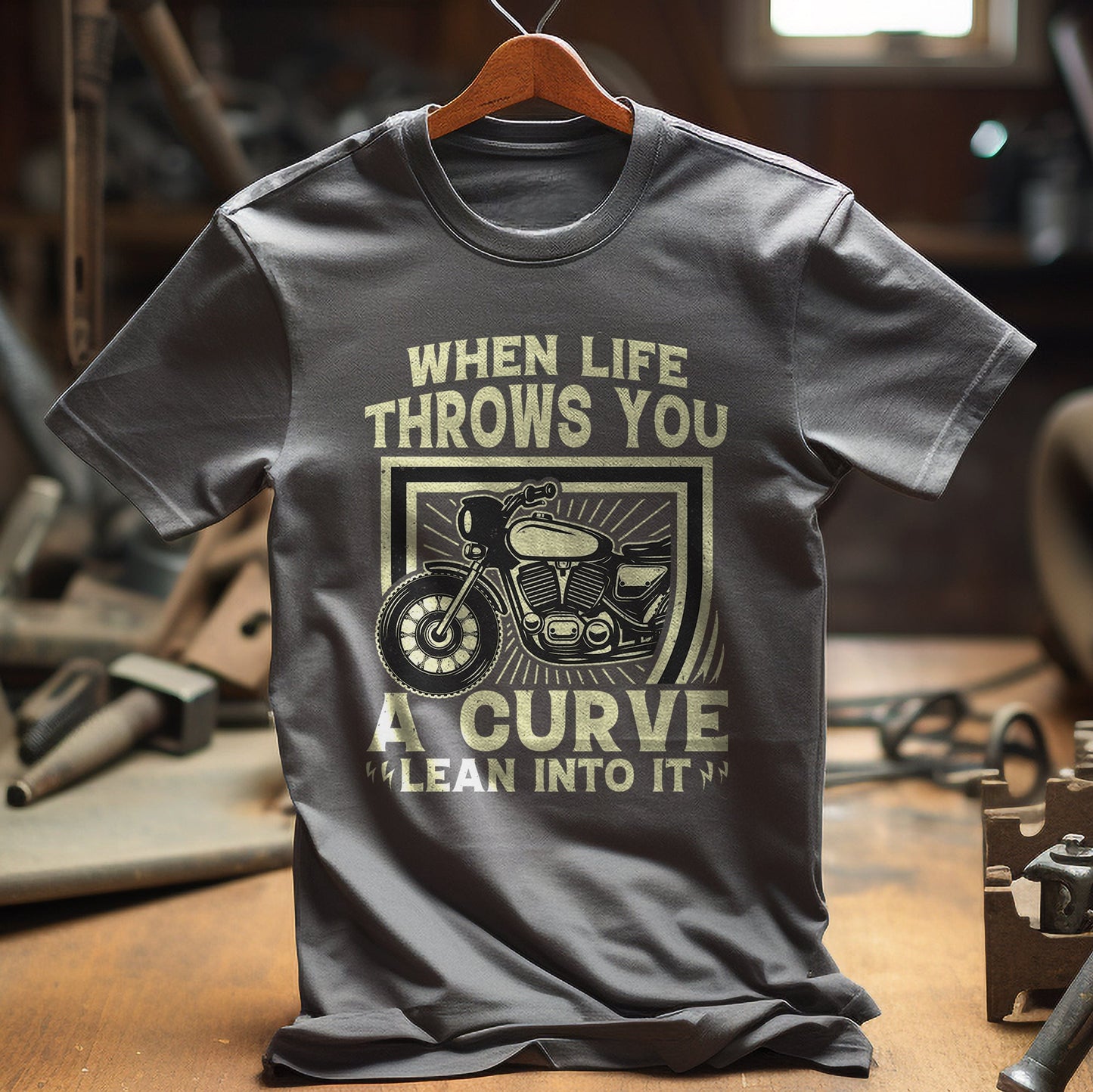 Lean Into It Shield T-shirt -