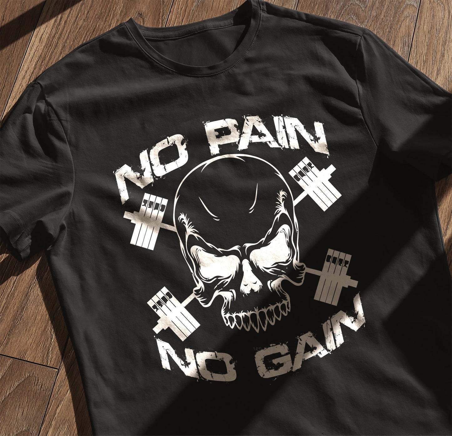 No Pain, Gain Skull T-Shirt