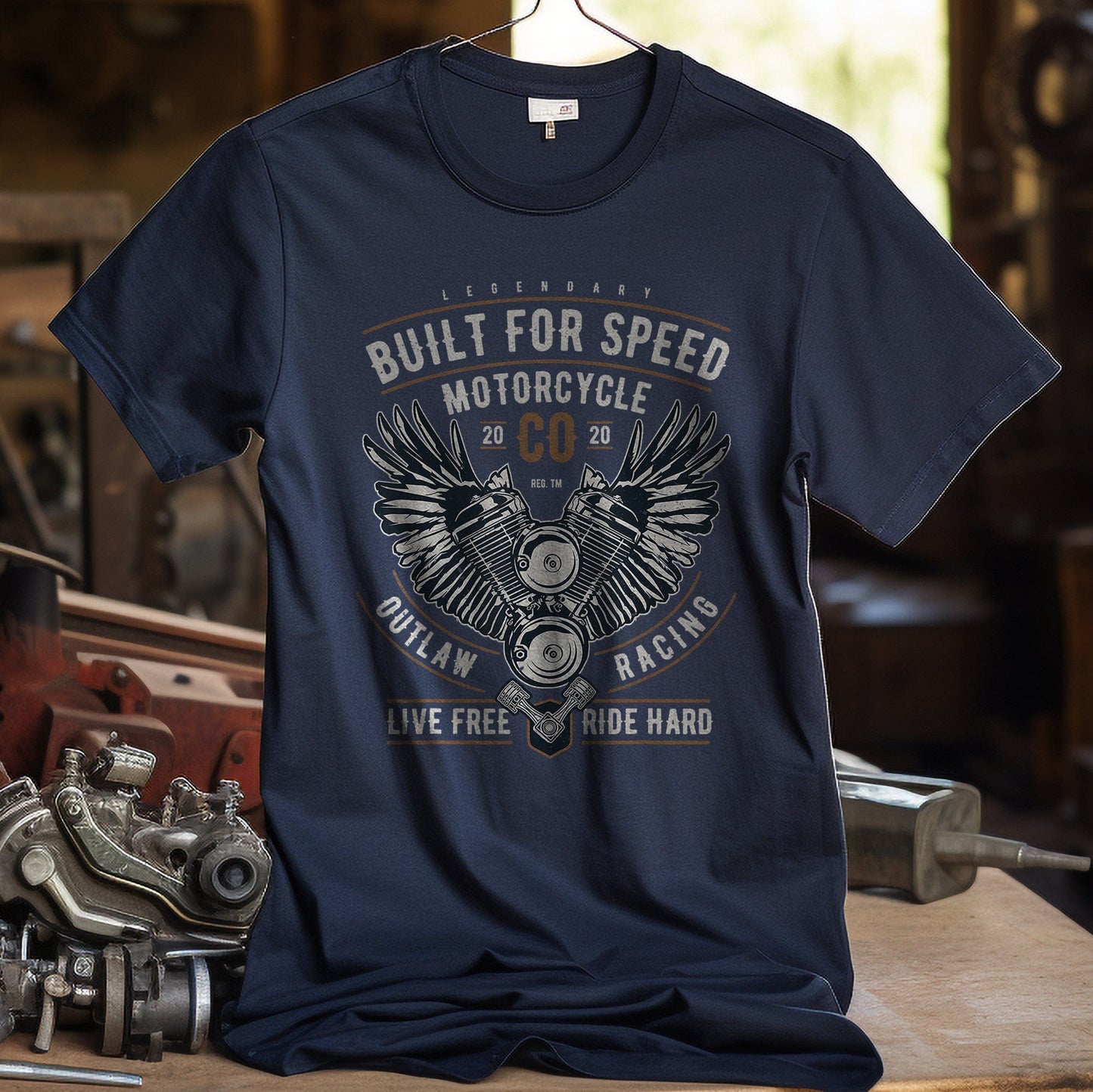 Vintage Biker Ride Fast  T-Shirt