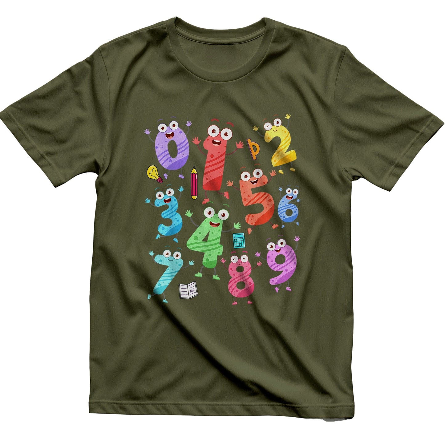 School Number Day Math  Kids Tee