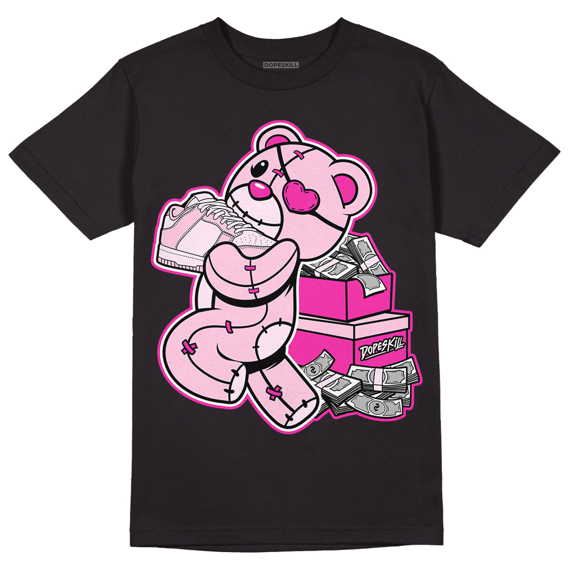 Triple Pink Dunk Low DopeSkill T-Shirt Bear Steals Sneaker Graphic