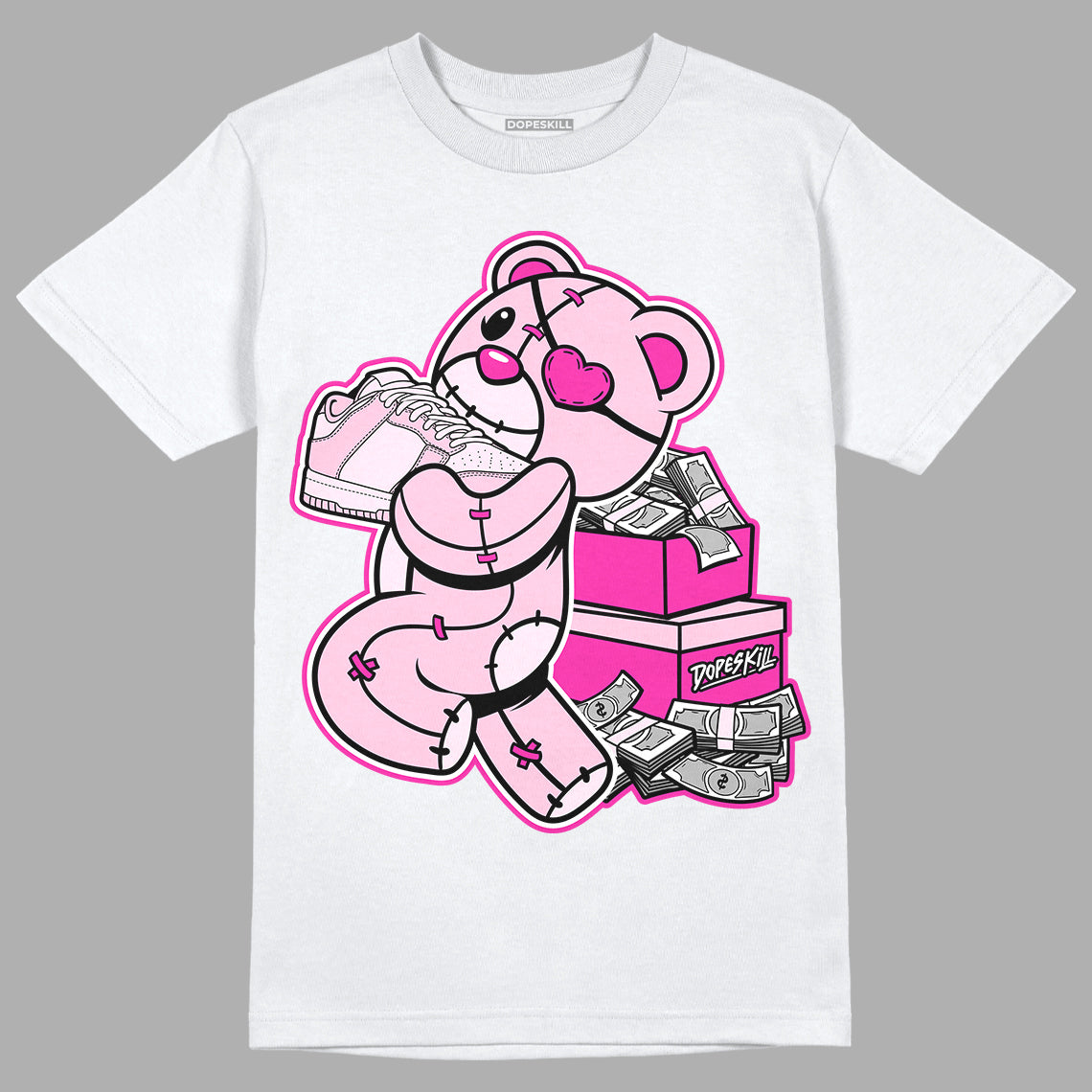 Triple Pink Dunk Low DopeSkill T-Shirt Bear Steals Sneaker Graphic