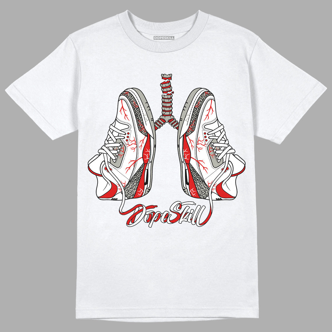 Fire Red 3s DopeSkill T-Shirt Breathe Graphic