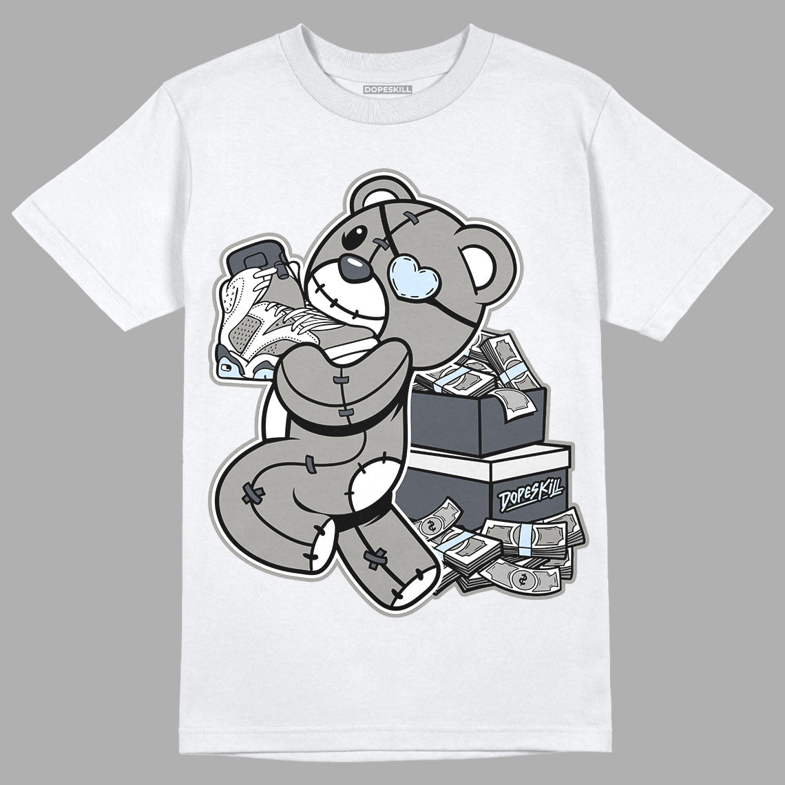 Cool Grey 6s DopeSkill T-Shirt Bear Steals Sneaker Graphic