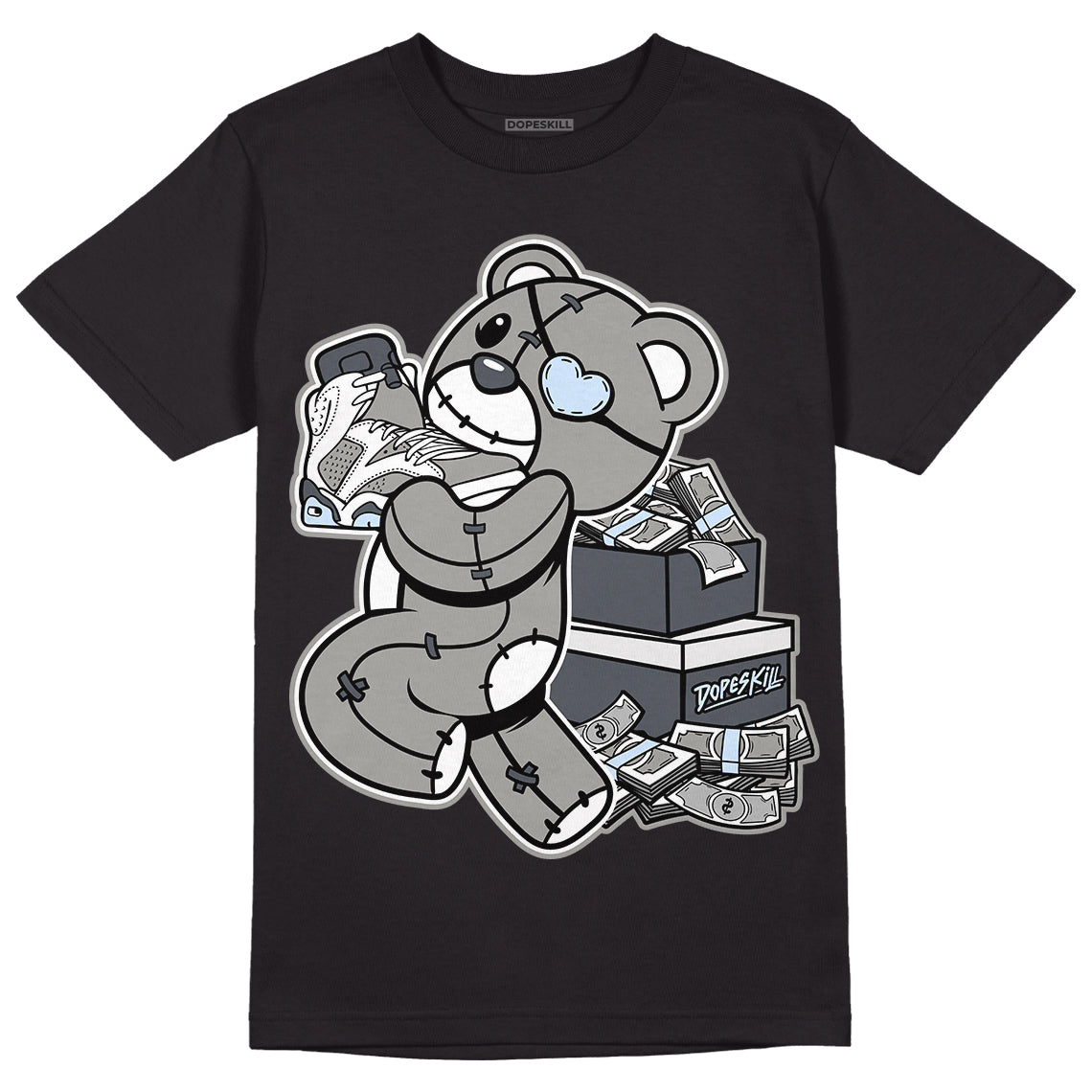 Cool Grey 6s DopeSkill T-Shirt Bear Steals Sneaker Graphic
