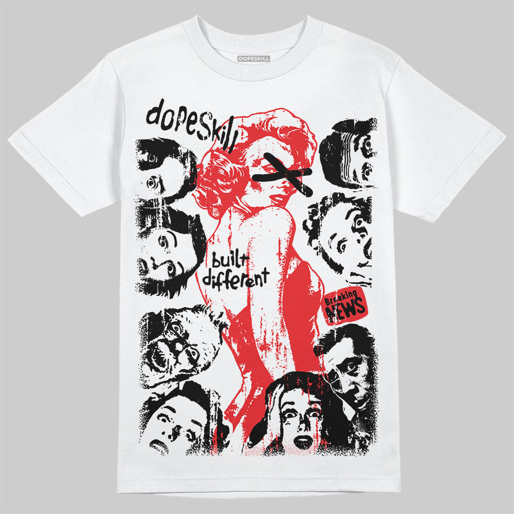 Cherry 11s DopeSkill T-Shirt Built Different Graphic