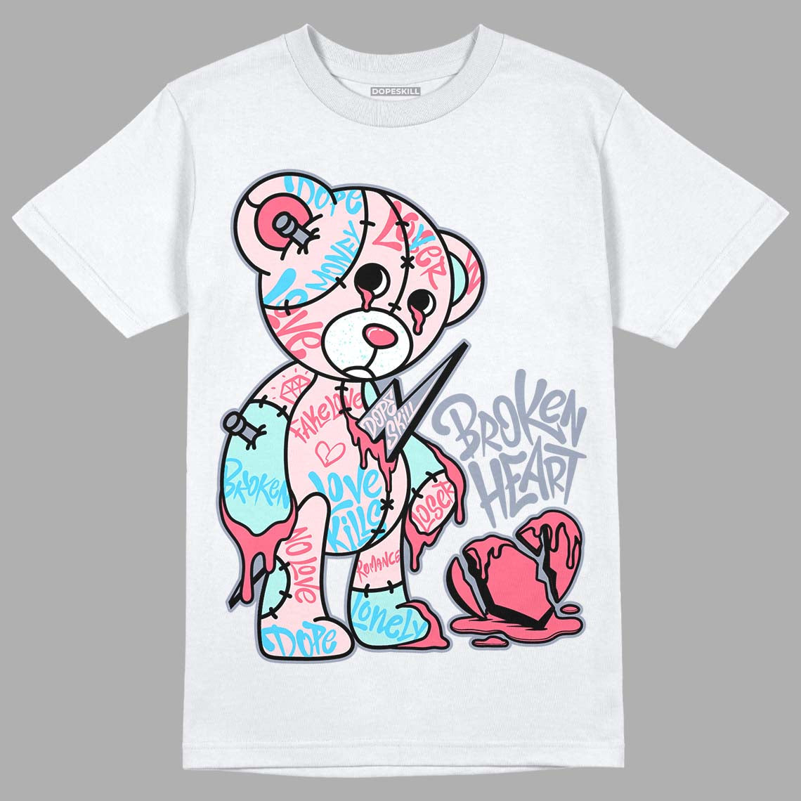 AJ 5 Easter DopeSkill T-Shirt Broken Heart Graphic