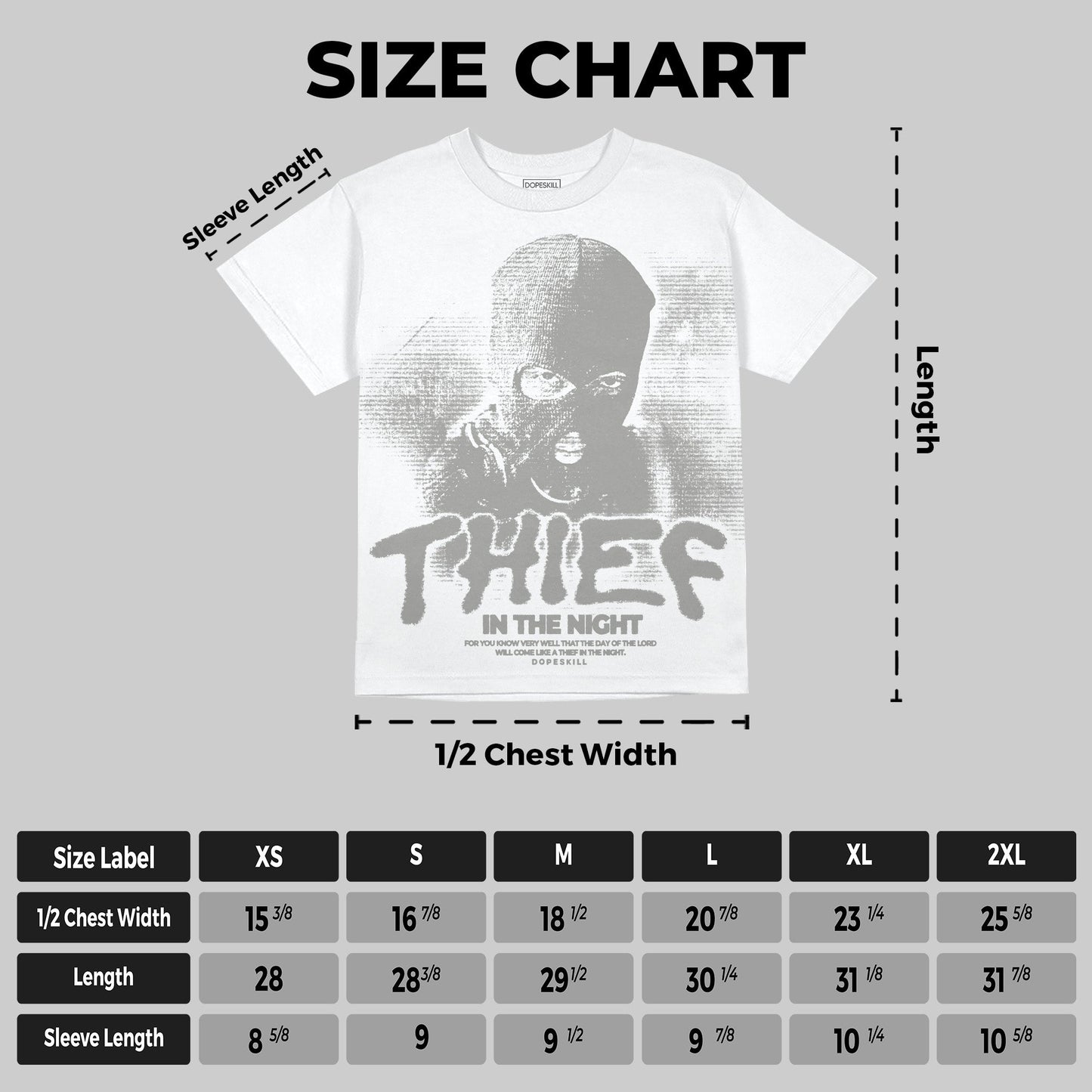 Cool Grey 9s DopeSkill Oversize Print T-Shirt Thief In The Night Graphic
