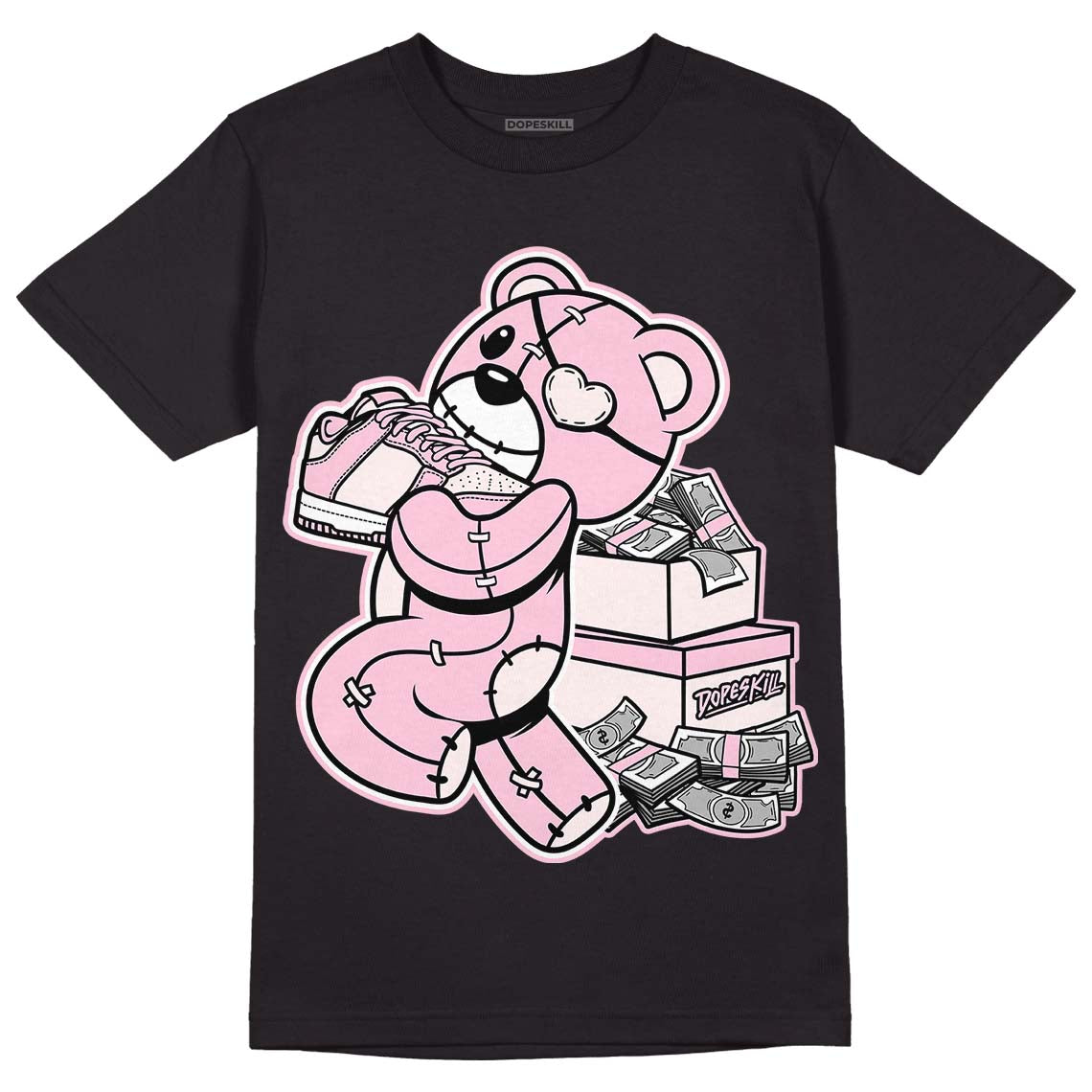 Dunk Low Pink Foam DopeSkill T-Shirt Bear Steals Sneaker Graphic