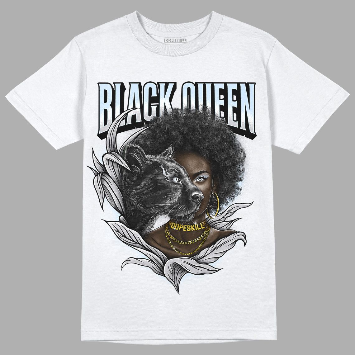 Cement Grey 11s DopeSkill T-Shirt New Black Queen Graphic