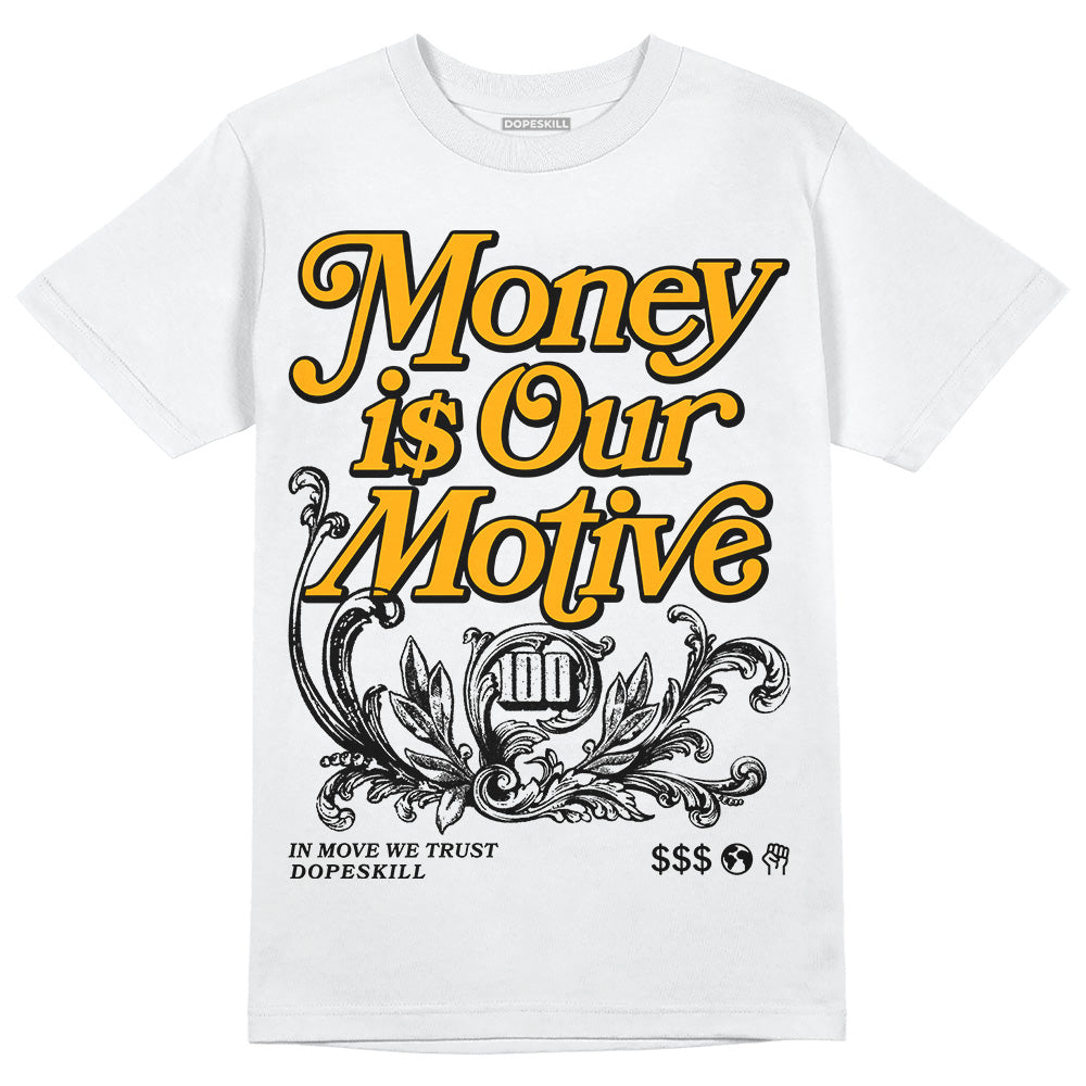 Black Taxi 12s DopeSkill T-Shirt Money Is Our Motive Typo Graphic