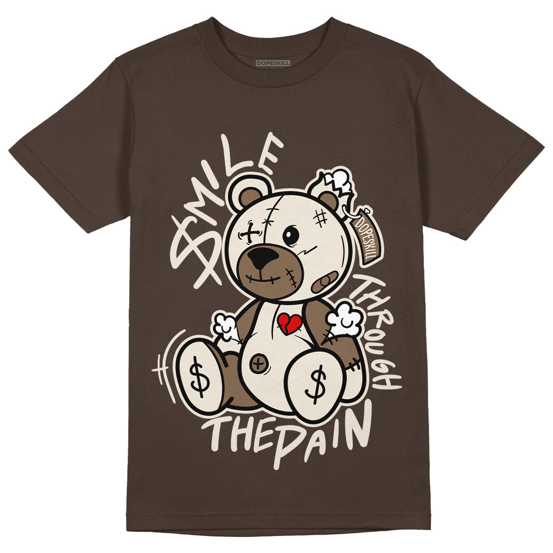 AJ 1 Low OG ‚ÄúReverse Mocha‚Äù DopeSkill Ridgerock T-shirt BEAN Graphic
