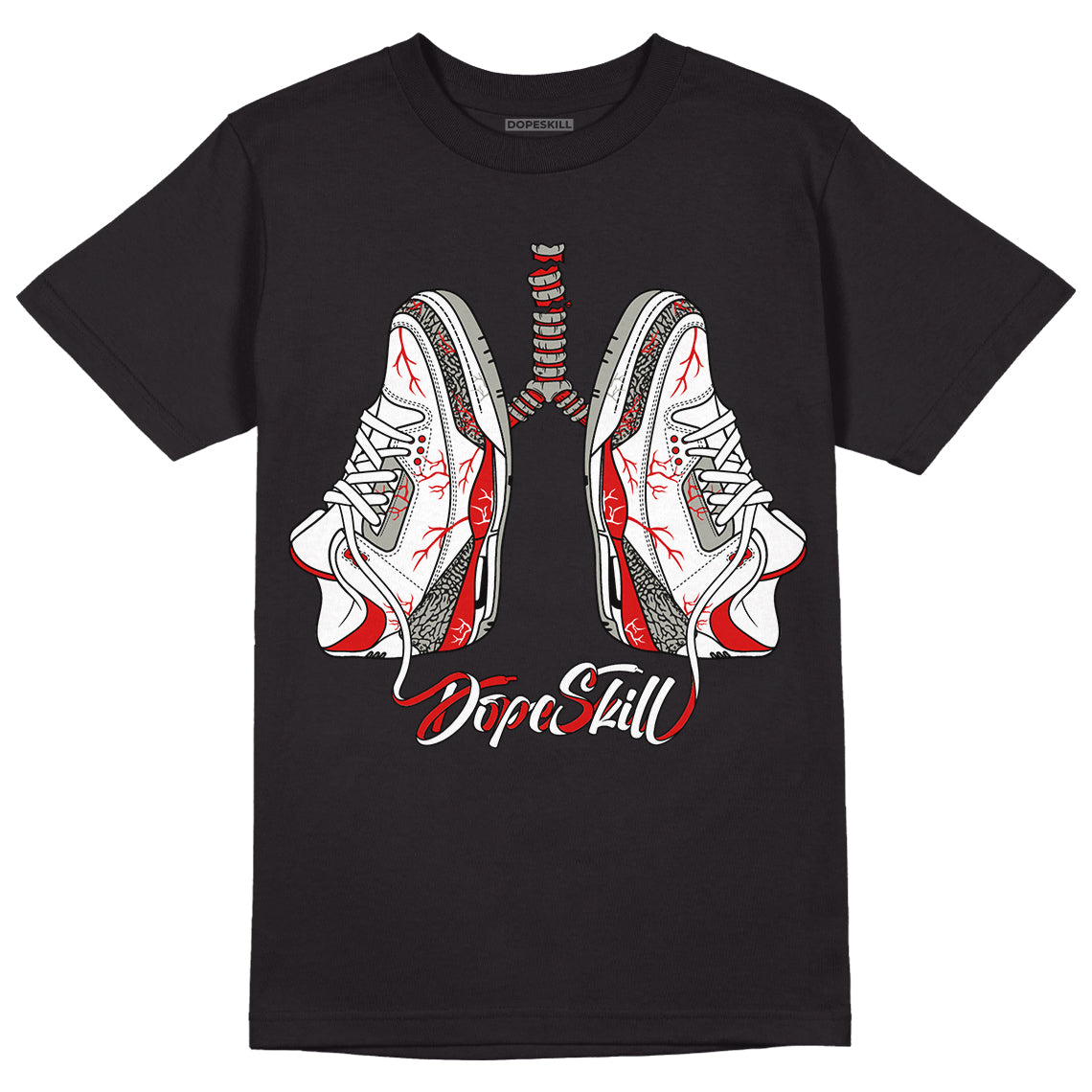 Fire Red 3s DopeSkill T-Shirt Breathe Graphic