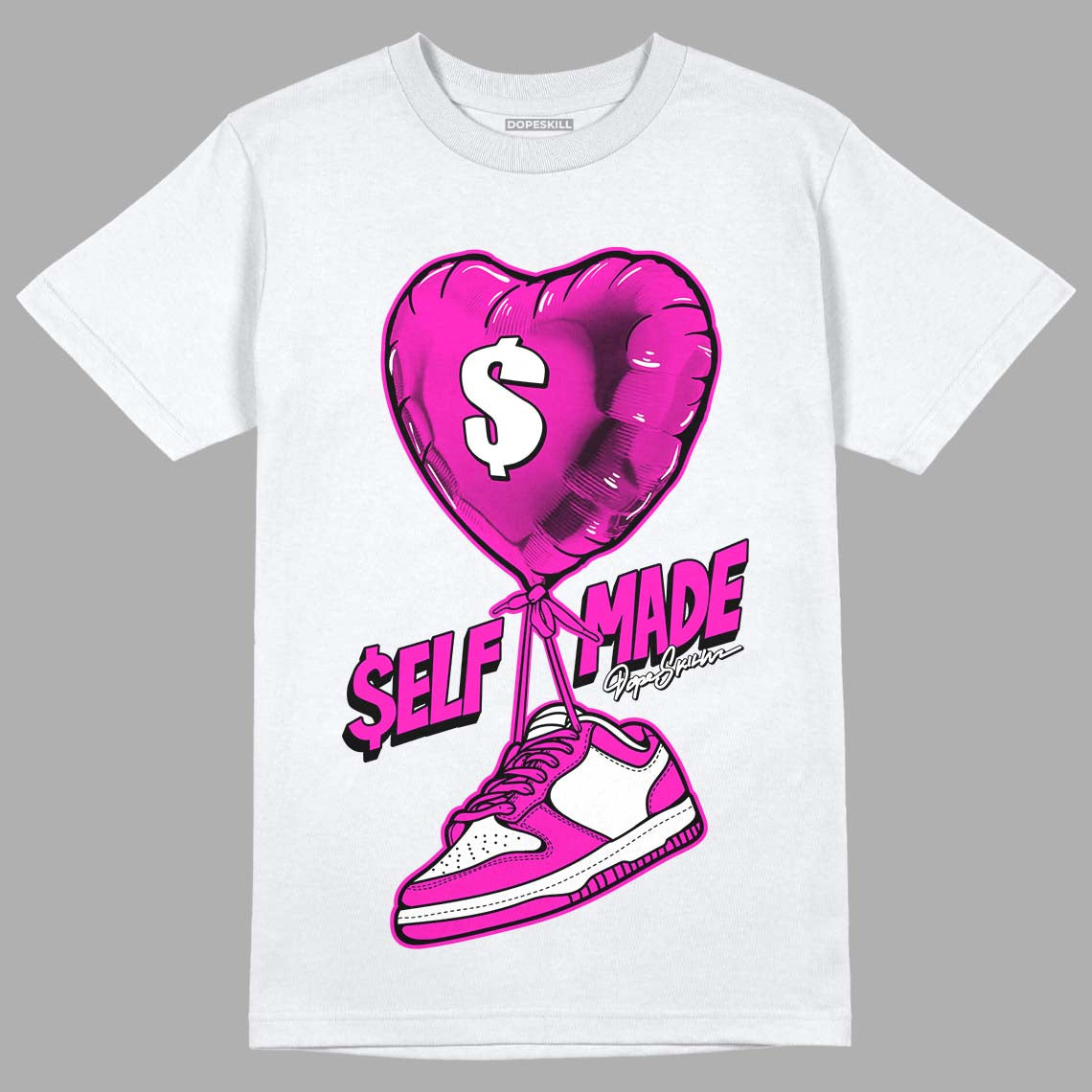 Dunk Low Active Fuchsia DopeSkill T-Shirt Self Made Graphic