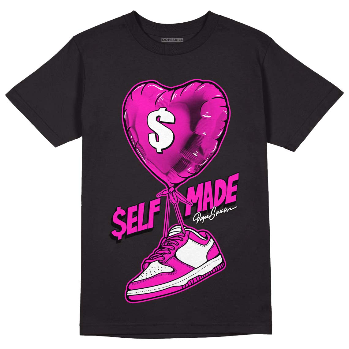 Dunk Low Active Fuchsia DopeSkill T-Shirt Self Made Graphic