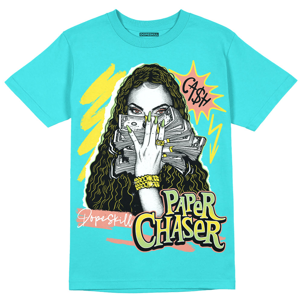 Cyan Burst 9060 DopeSkill Virtual Blue T-Shirt NPC Graphic