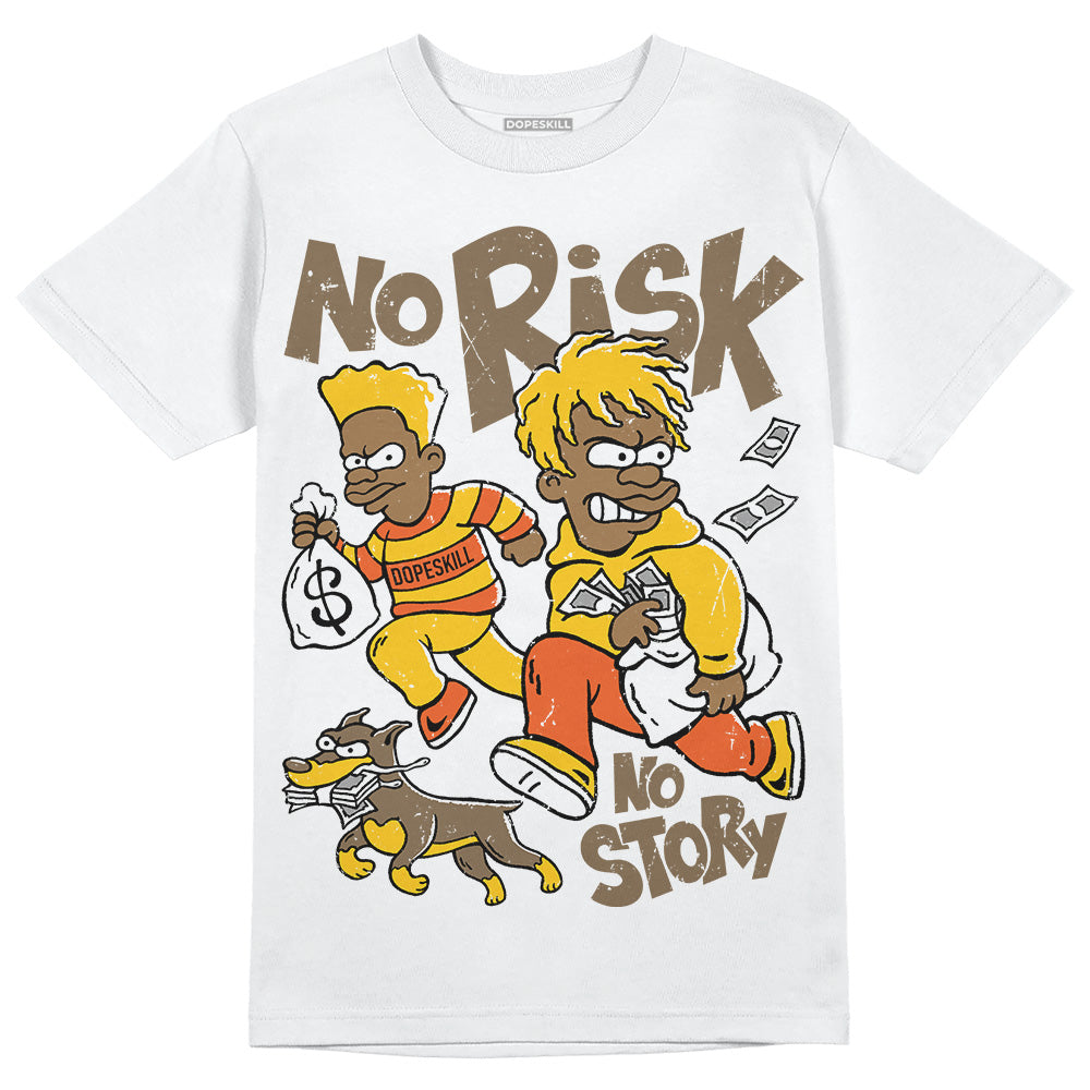 Yellow Collection DopeSkill T-Shirt No Risk No Story Graphic