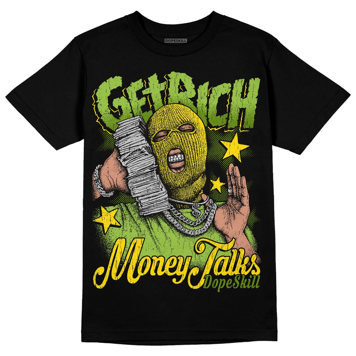 Dunk Low 'Chlorophyll' DopeSkill T-Shirt Get Rich Graphic
