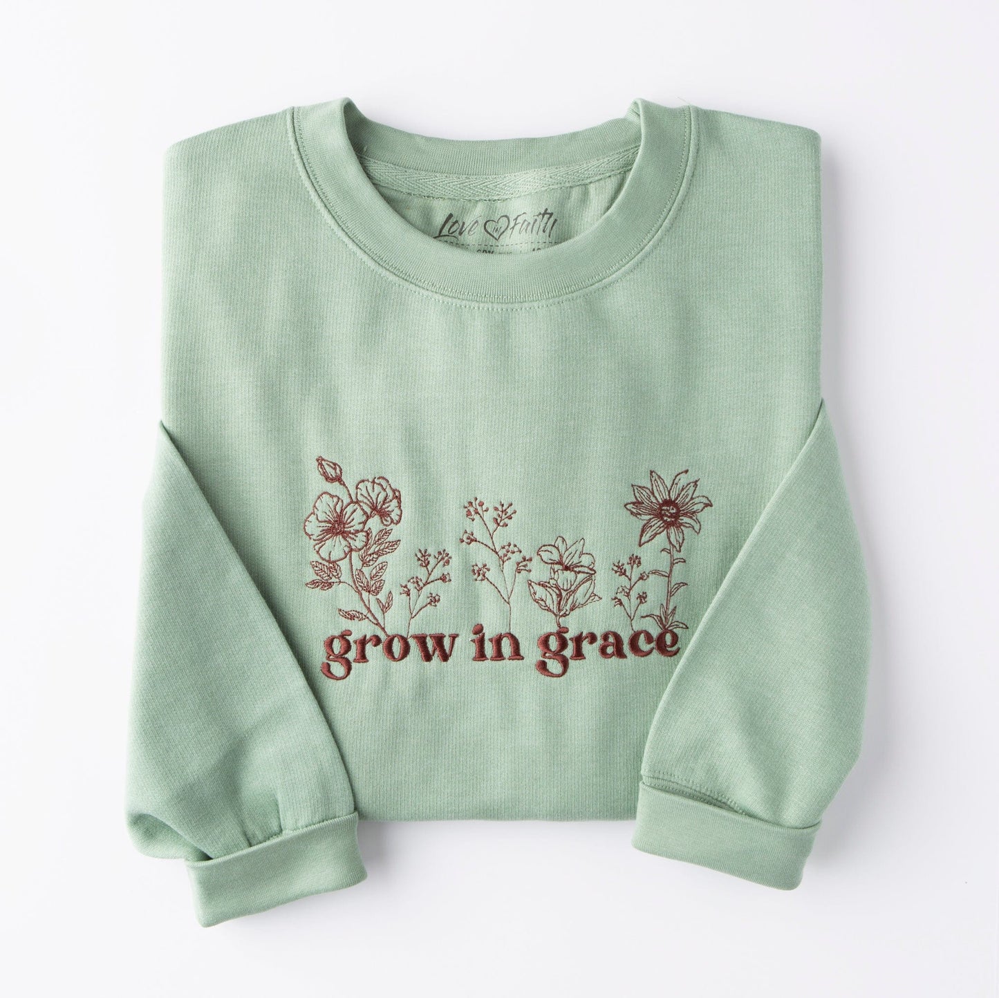 Embroidered Grow in Grace Sweatshirt - 10