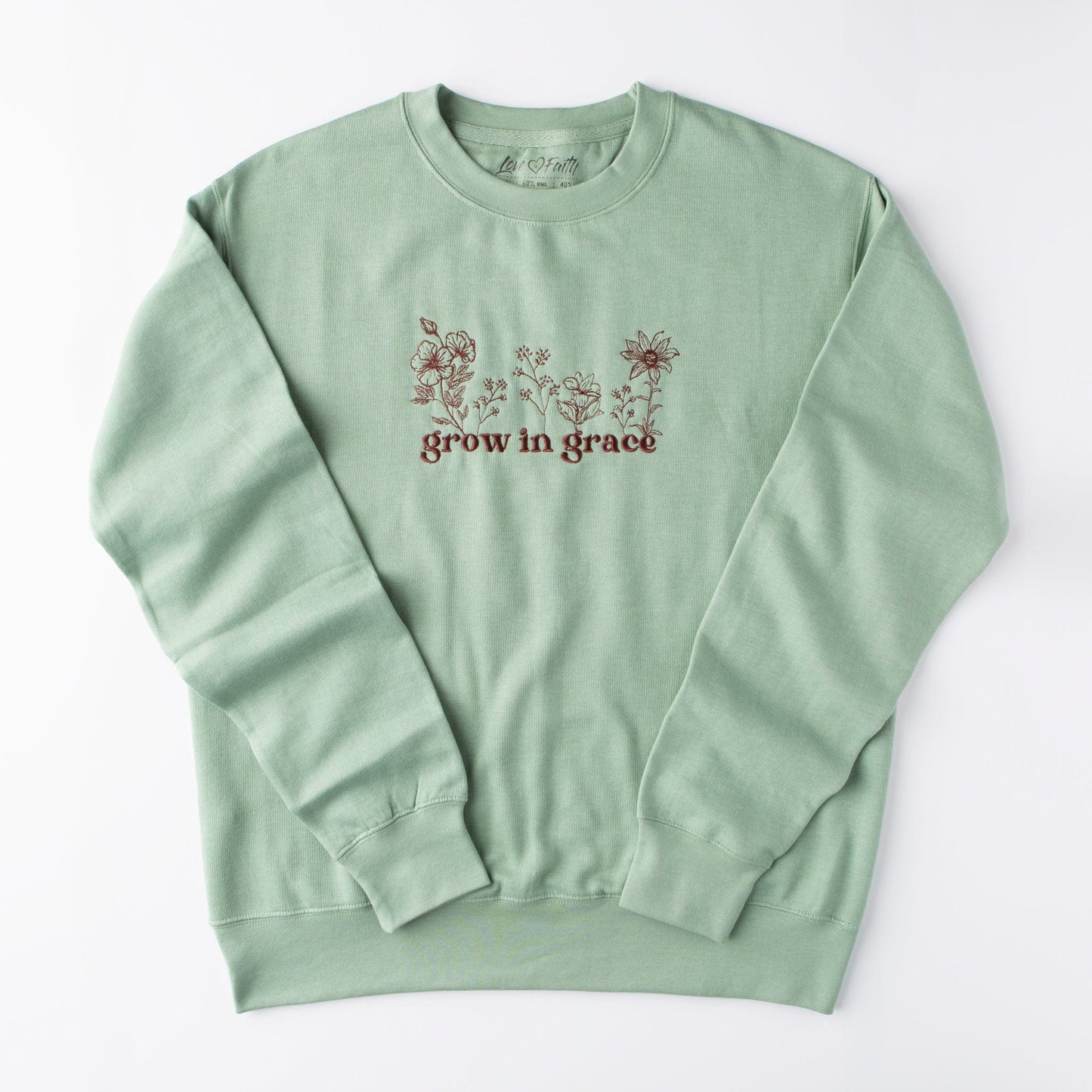 Embroidered Grow in Grace Sweatshirt - 20