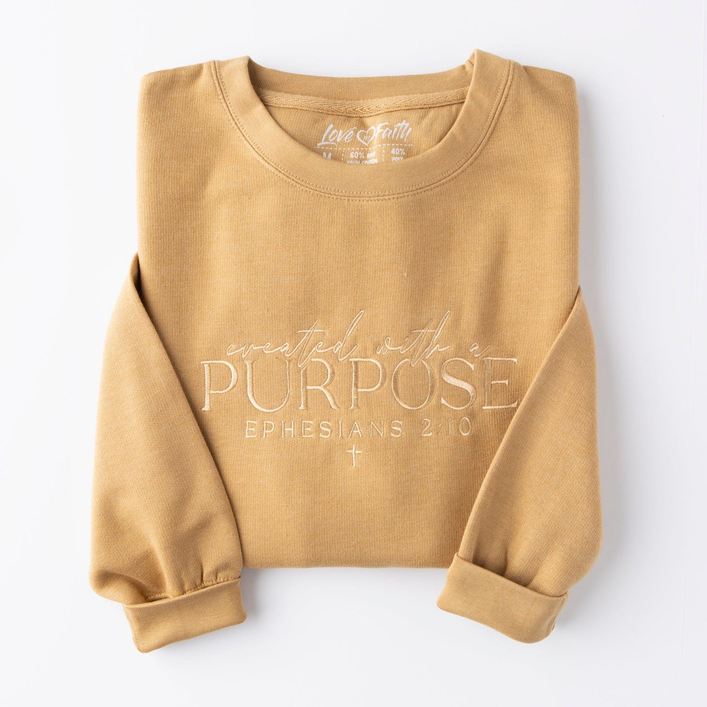 Embroidered Created With A Purpose Sweatshirt - 5 Style001